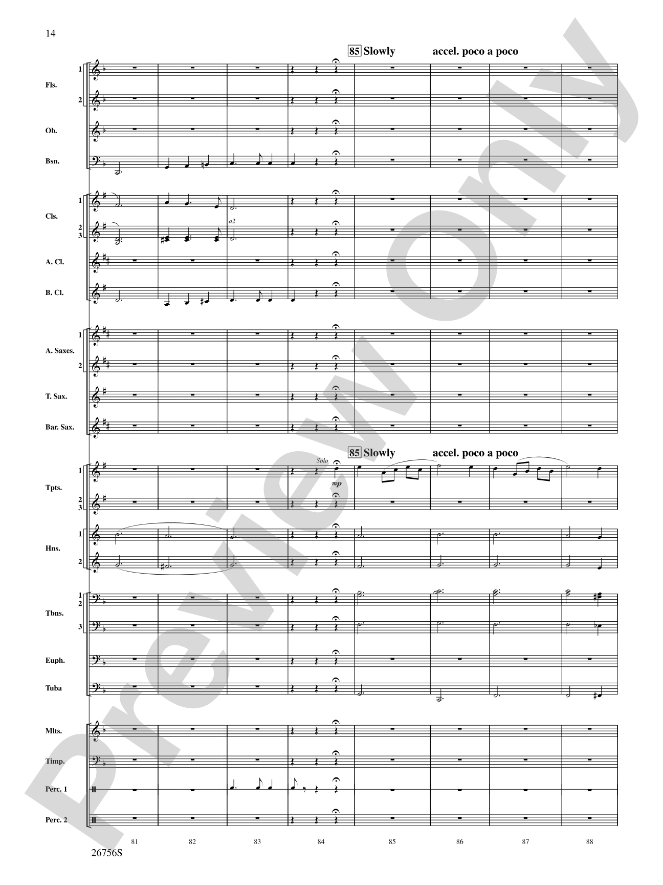 Mineola Waltz: Concert Band Conductor Score & Parts