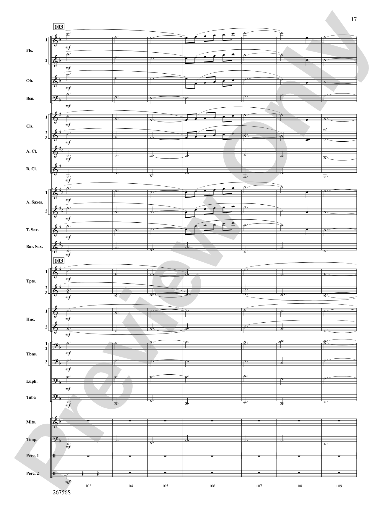 Mineola Waltz: Concert Band Conductor Score & Parts