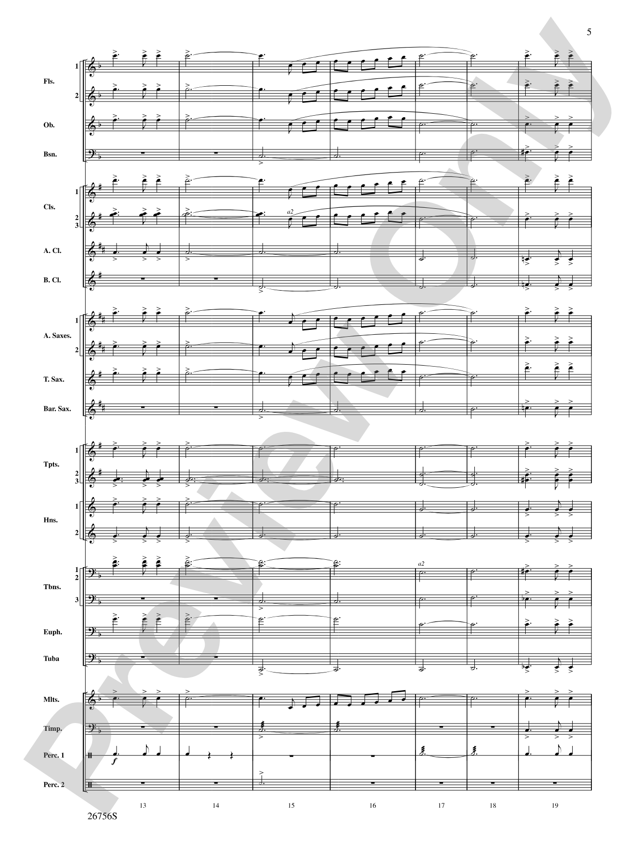 Mineola Waltz: Concert Band Conductor Score & Parts