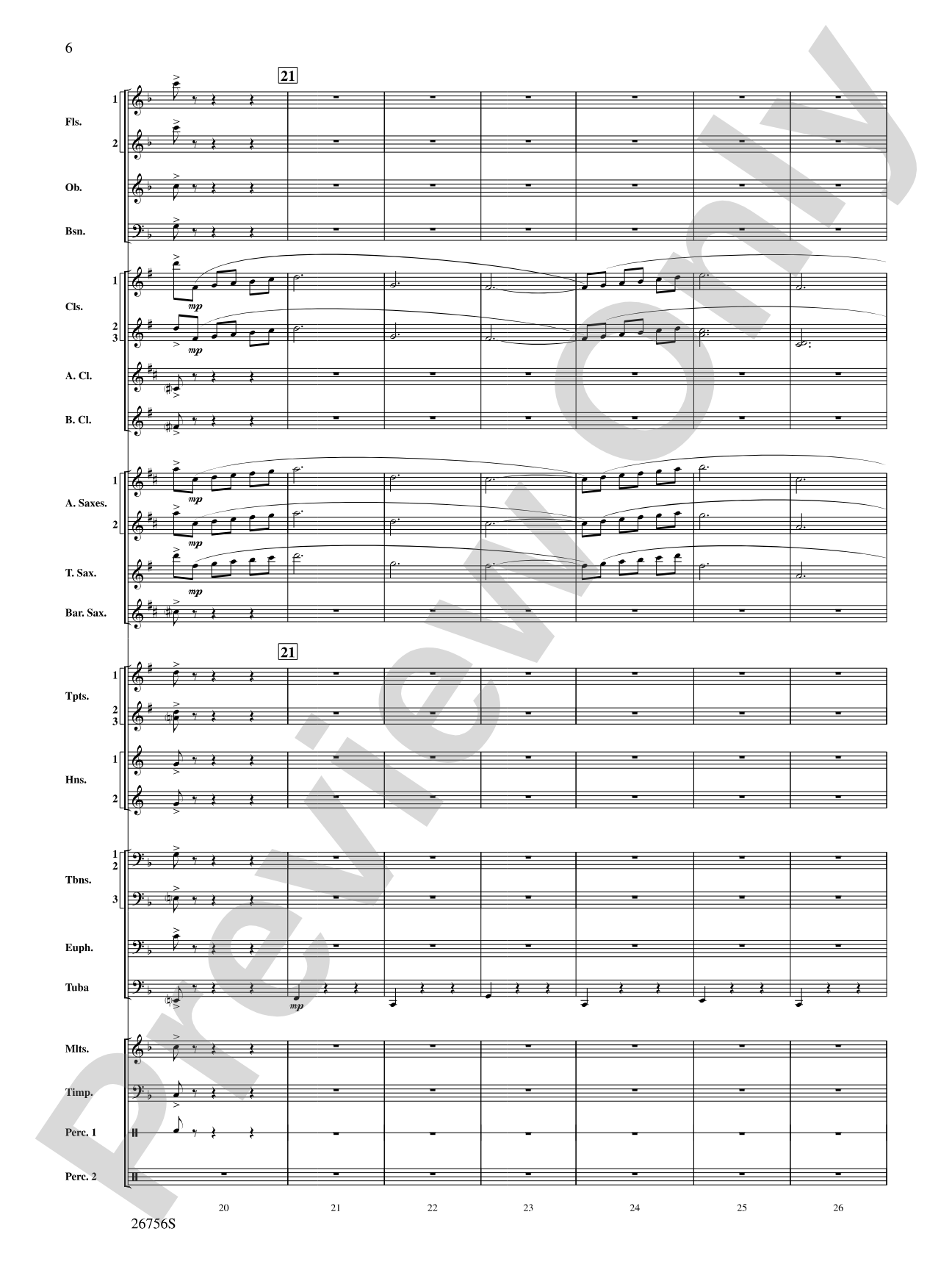 Mineola Waltz: Concert Band Conductor Score & Parts