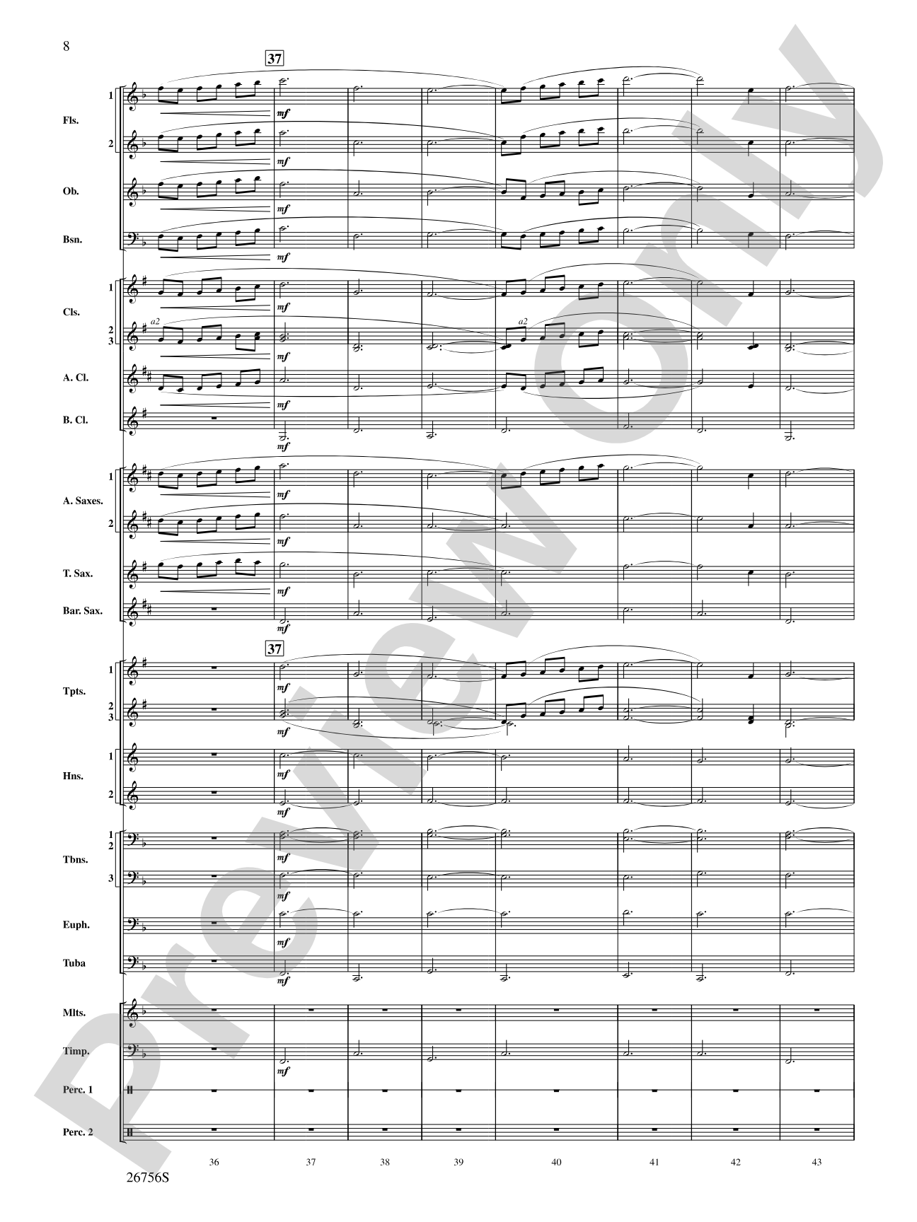 Mineola Waltz: Concert Band Conductor Score & Parts