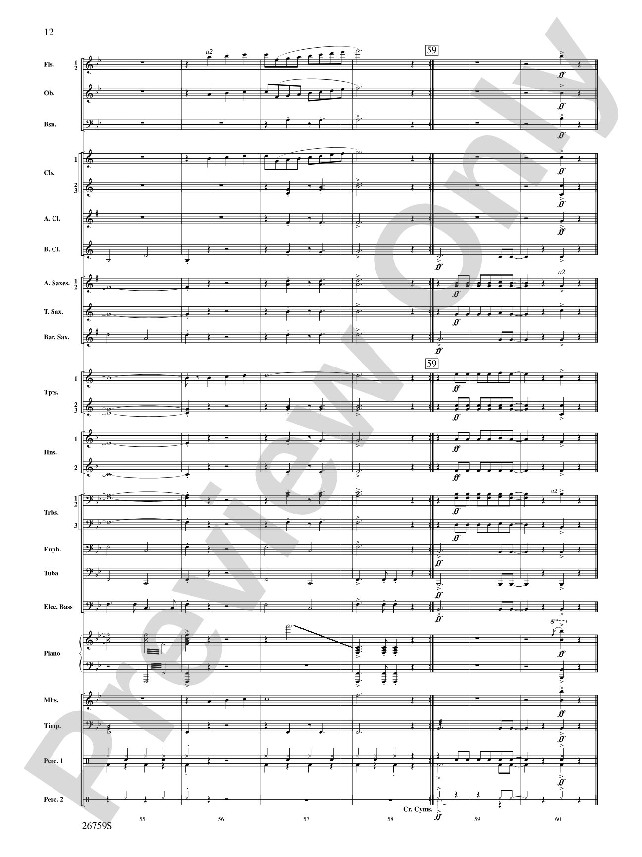 You're the One That I Want: Concert Band Conductor Score & Parts