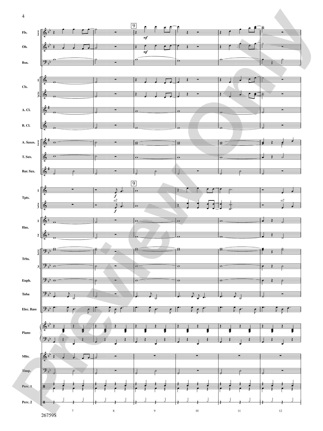 You're the One That I Want: Concert Band Conductor Score & Parts