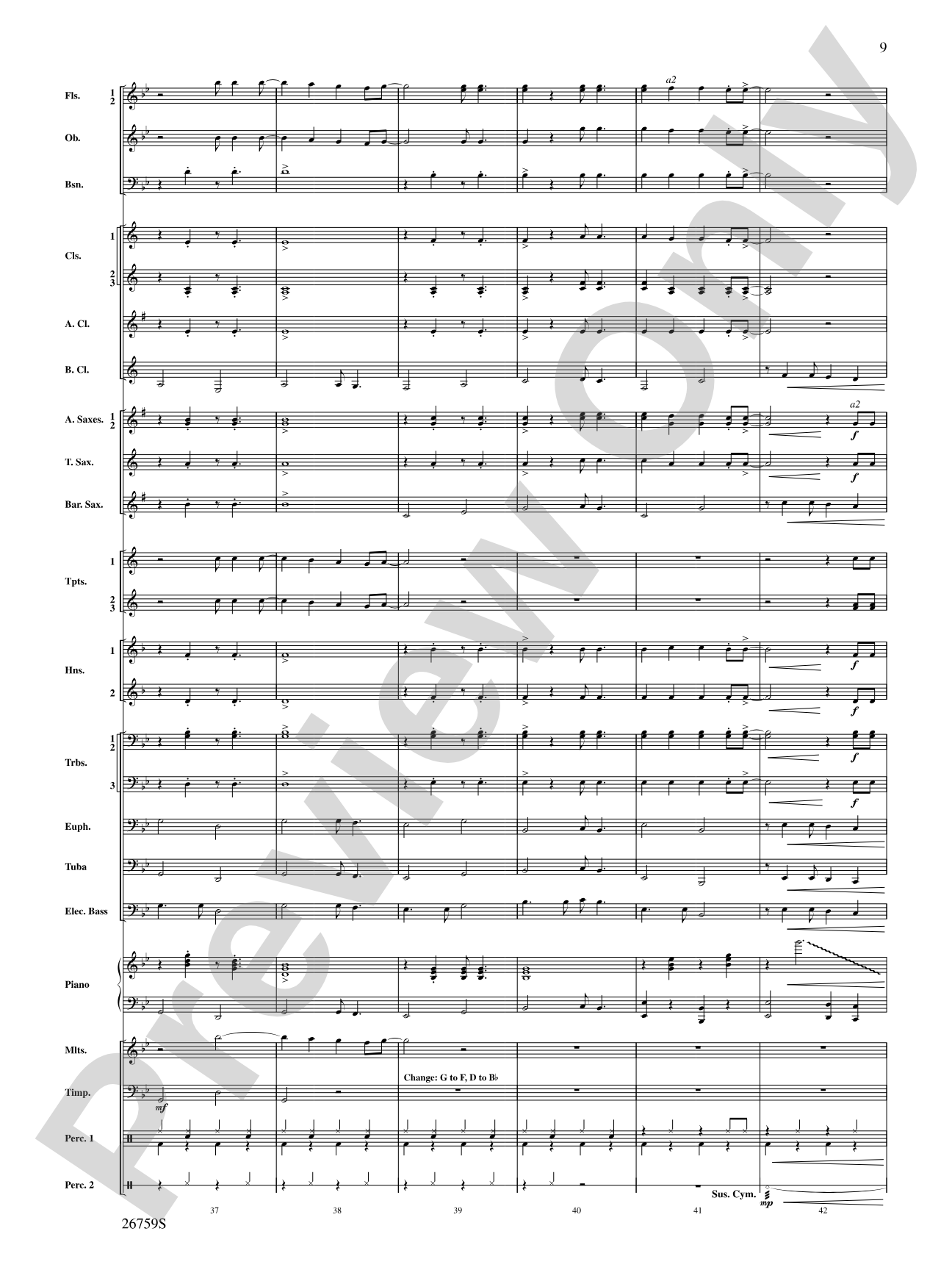 You're the One That I Want: Concert Band Conductor Score & Parts