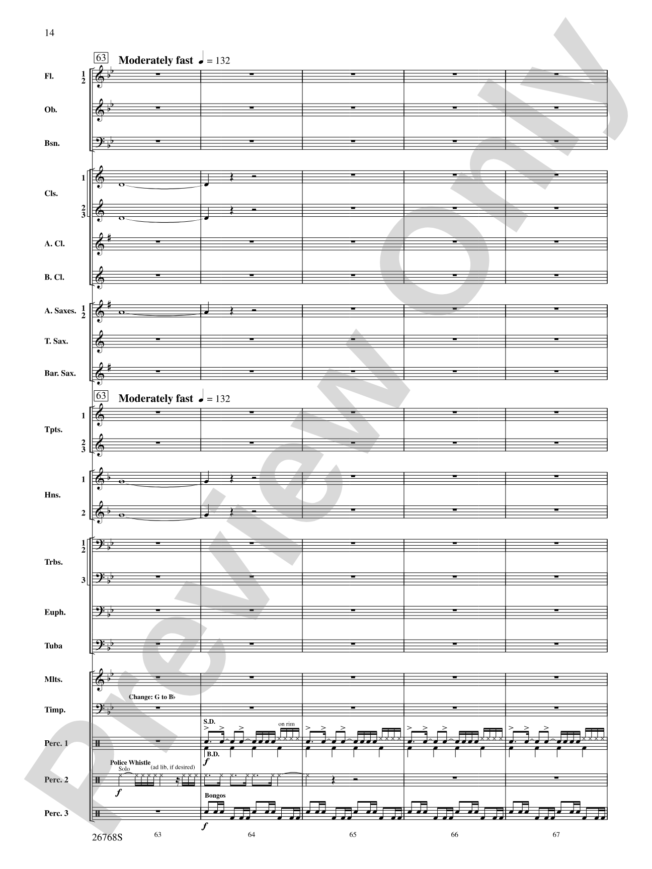 The Story of Mumble Happy Feet: Concert Band Conductor Score & Parts