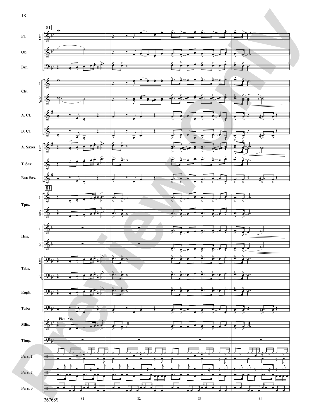 The Story of Mumble Happy Feet: Concert Band Conductor Score & Parts