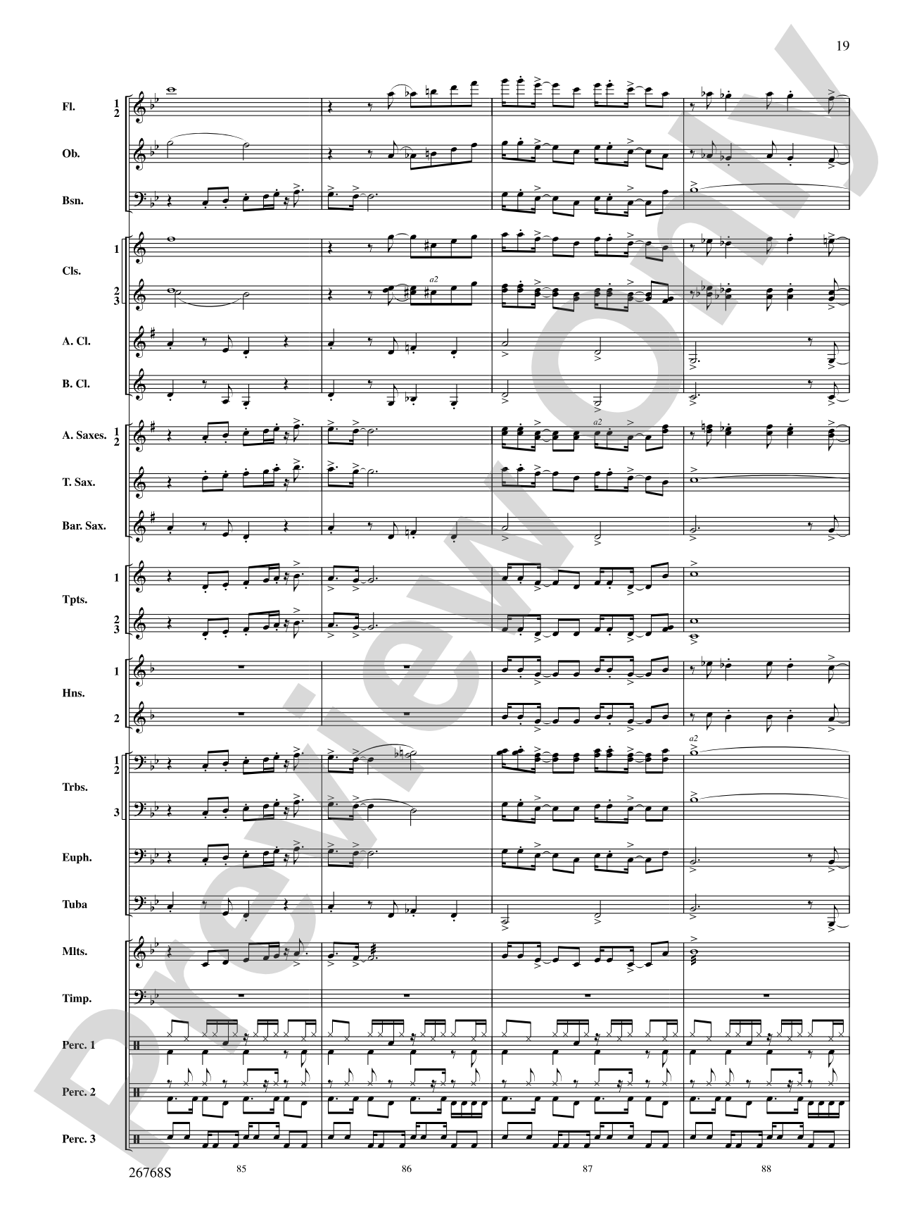 The Story of Mumble Happy Feet: Concert Band Conductor Score & Parts