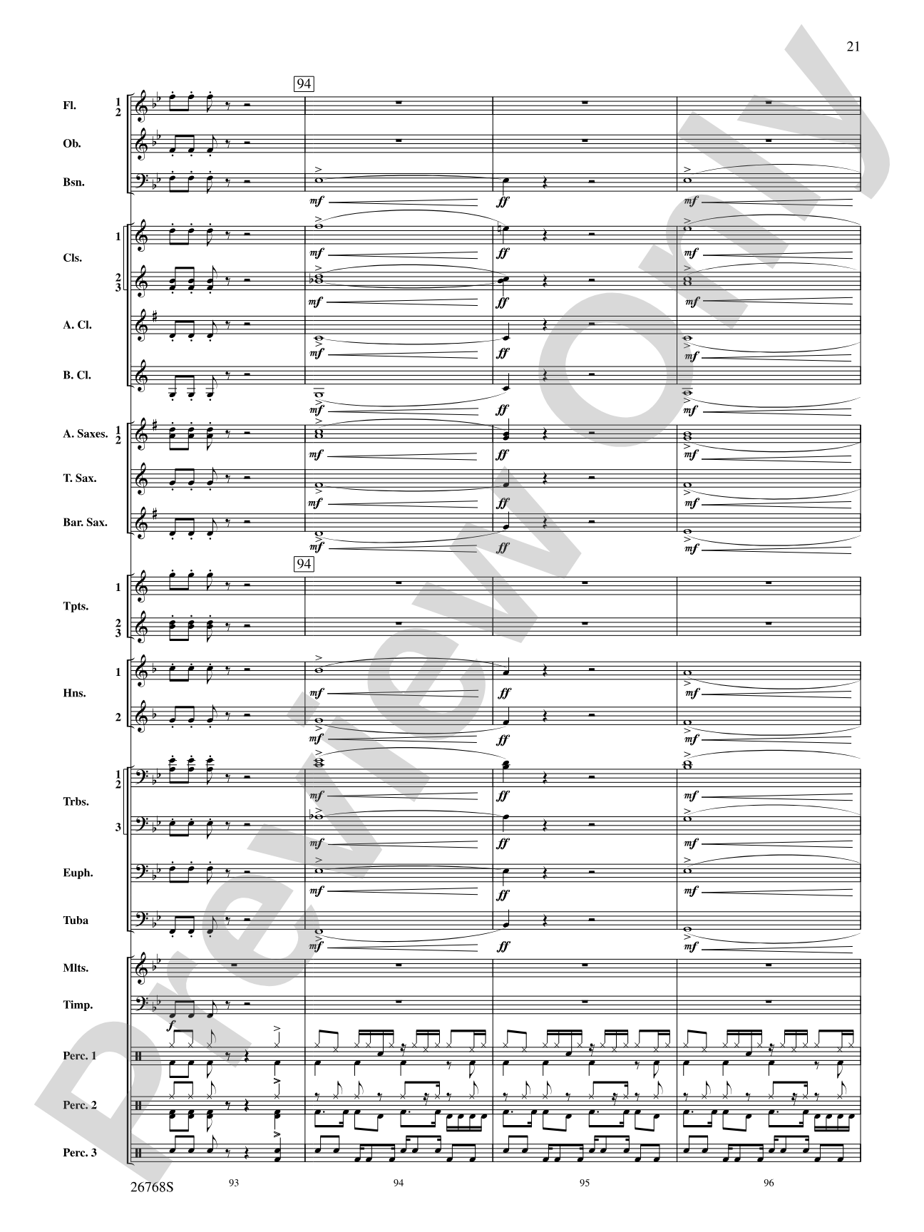The Story of Mumble Happy Feet: Concert Band Conductor Score & Parts