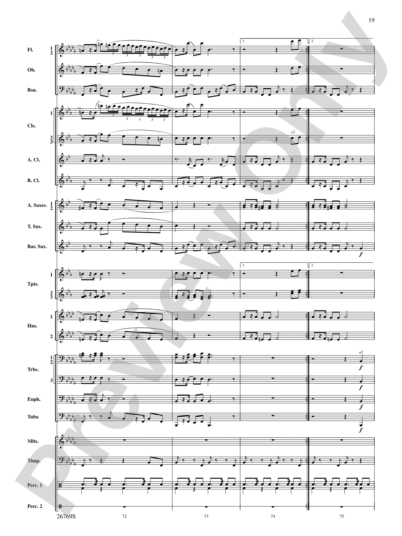 Variations on If I Only Had a Brain (from The Wizard of Oz): Score