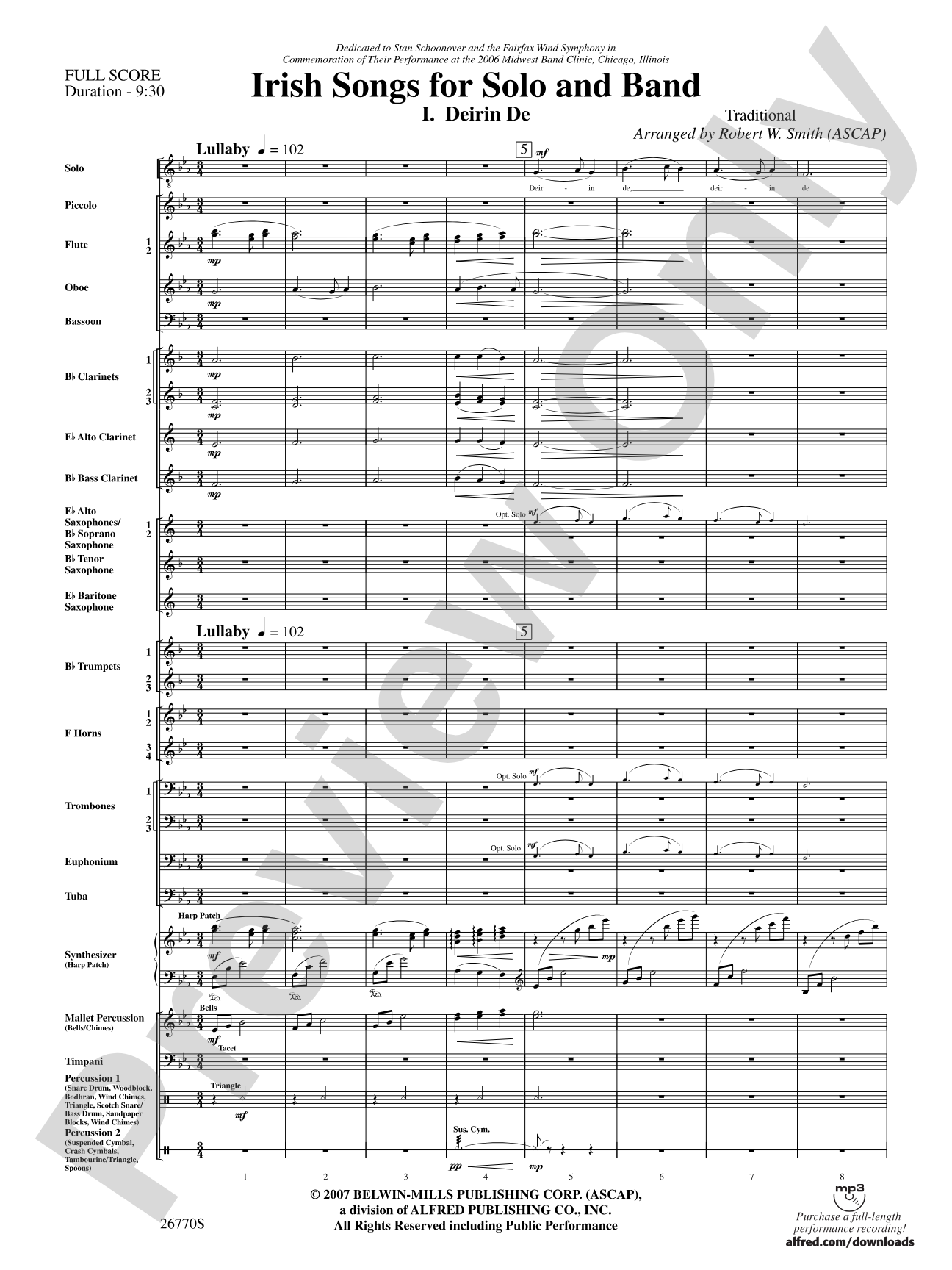 Irish Songs: Score
