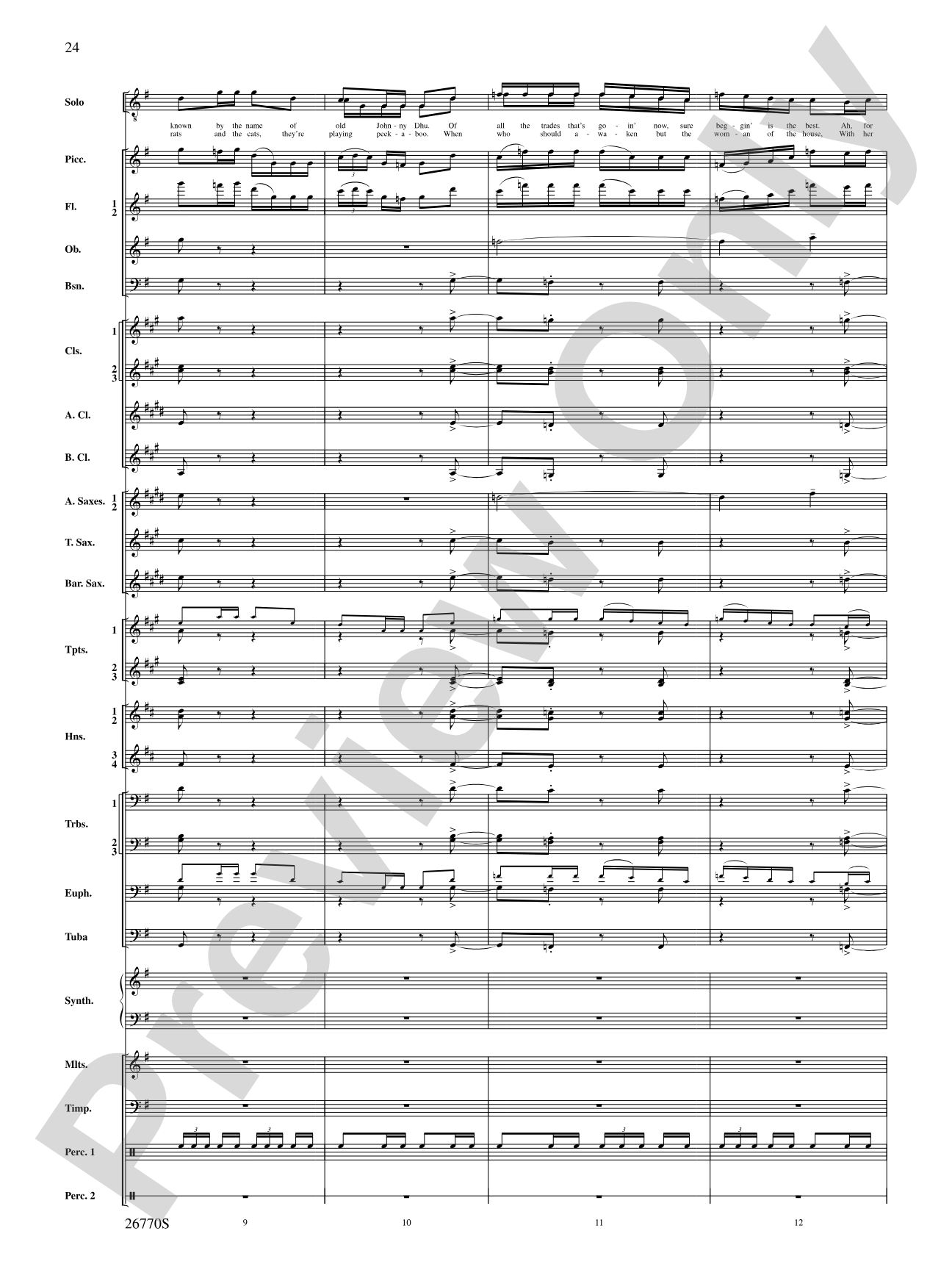 Irish Songs: Score