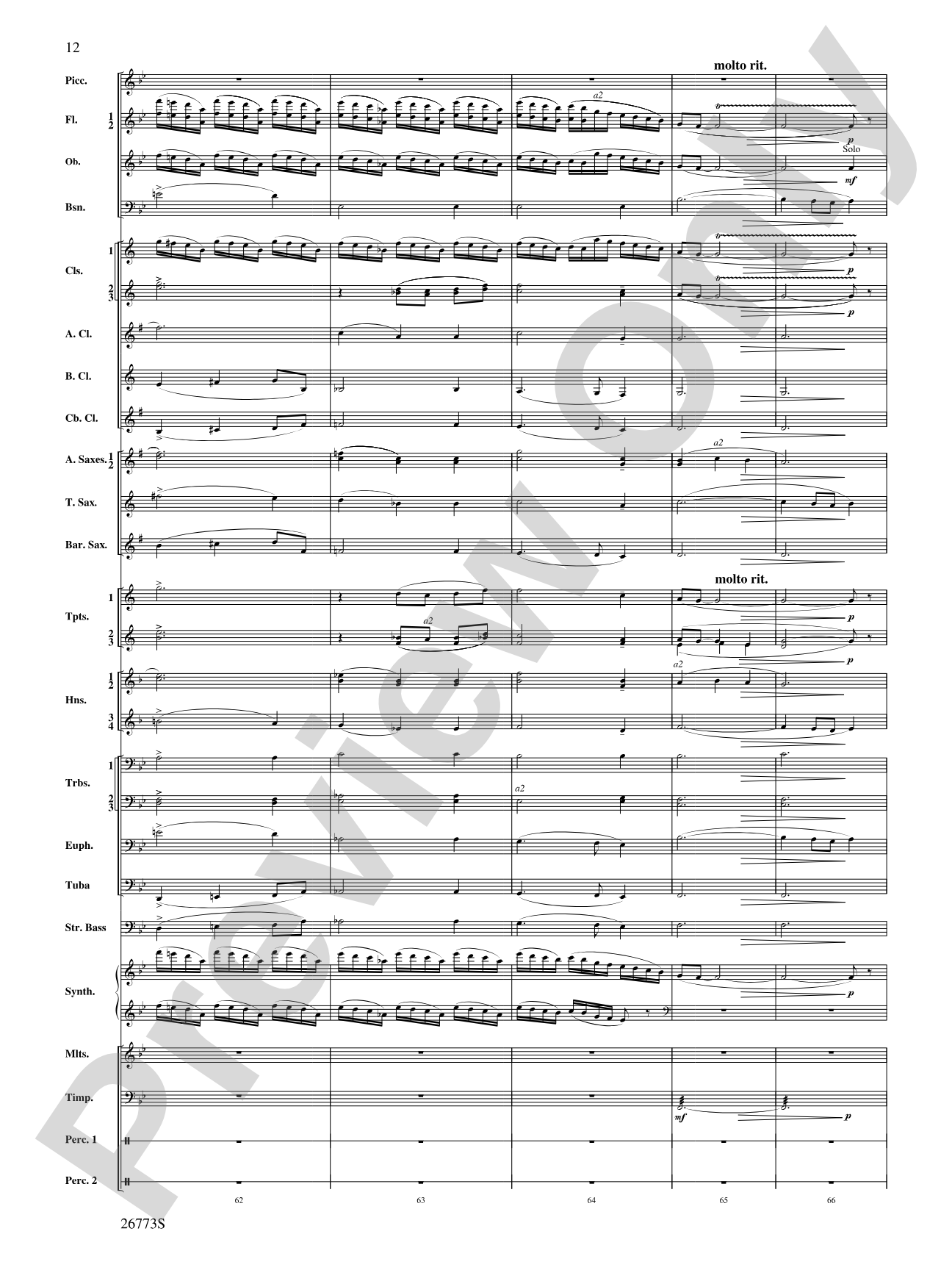 Shannon Falls (Movement 2 from Sea to Sky): Concert Band Conductor Score & Parts