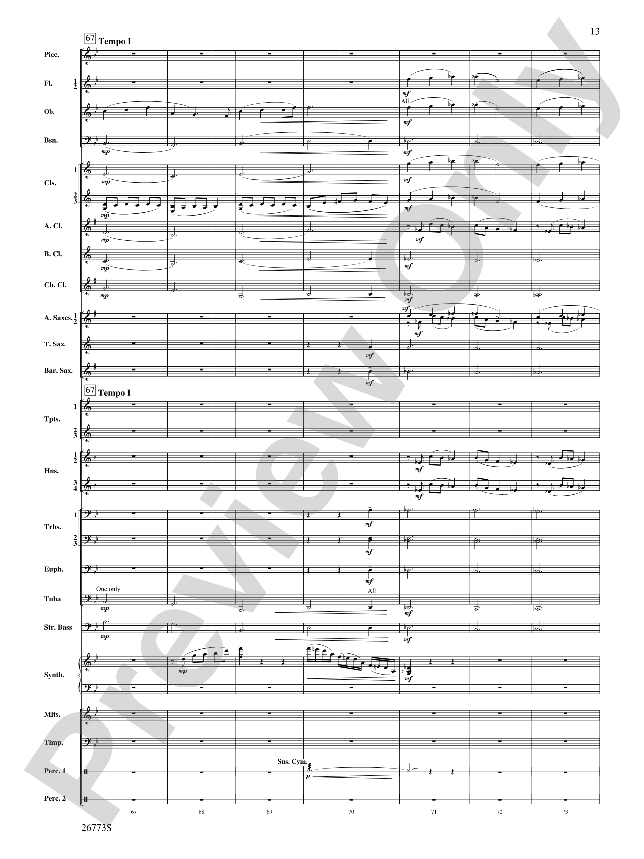 Shannon Falls (Movement 2 from Sea to Sky): Concert Band Conductor Score & Parts