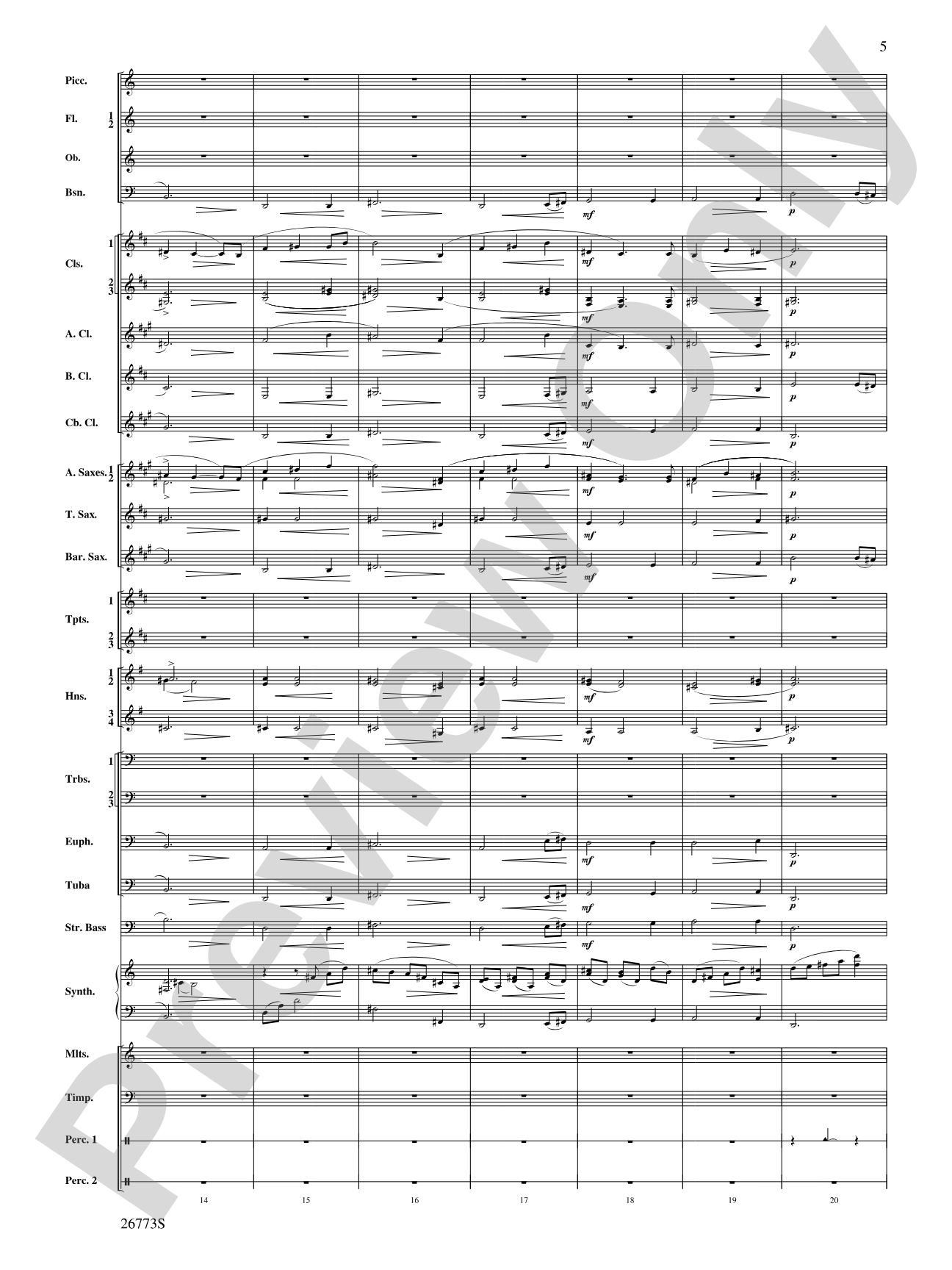 Shannon Falls (Movement 2 from Sea to Sky): Concert Band Conductor Score & Parts