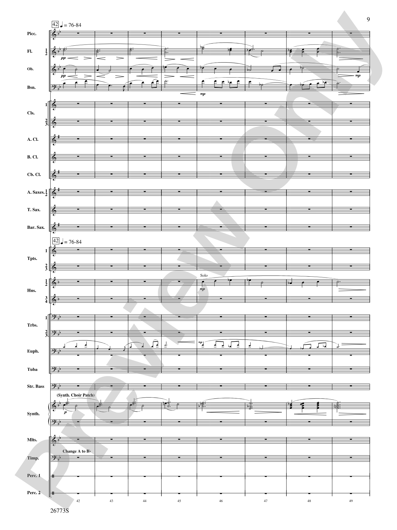 Shannon Falls (Movement 2 from Sea to Sky): Concert Band Conductor Score & Parts