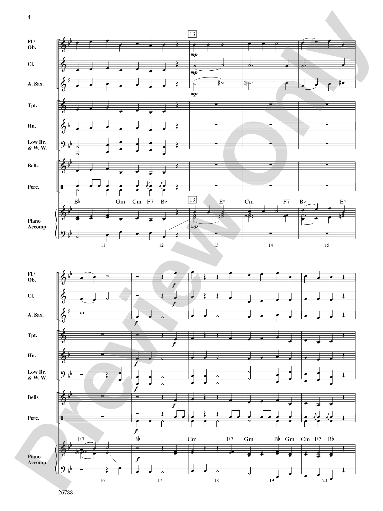 Two Bridges March: Concert Band Conductor Score & Parts