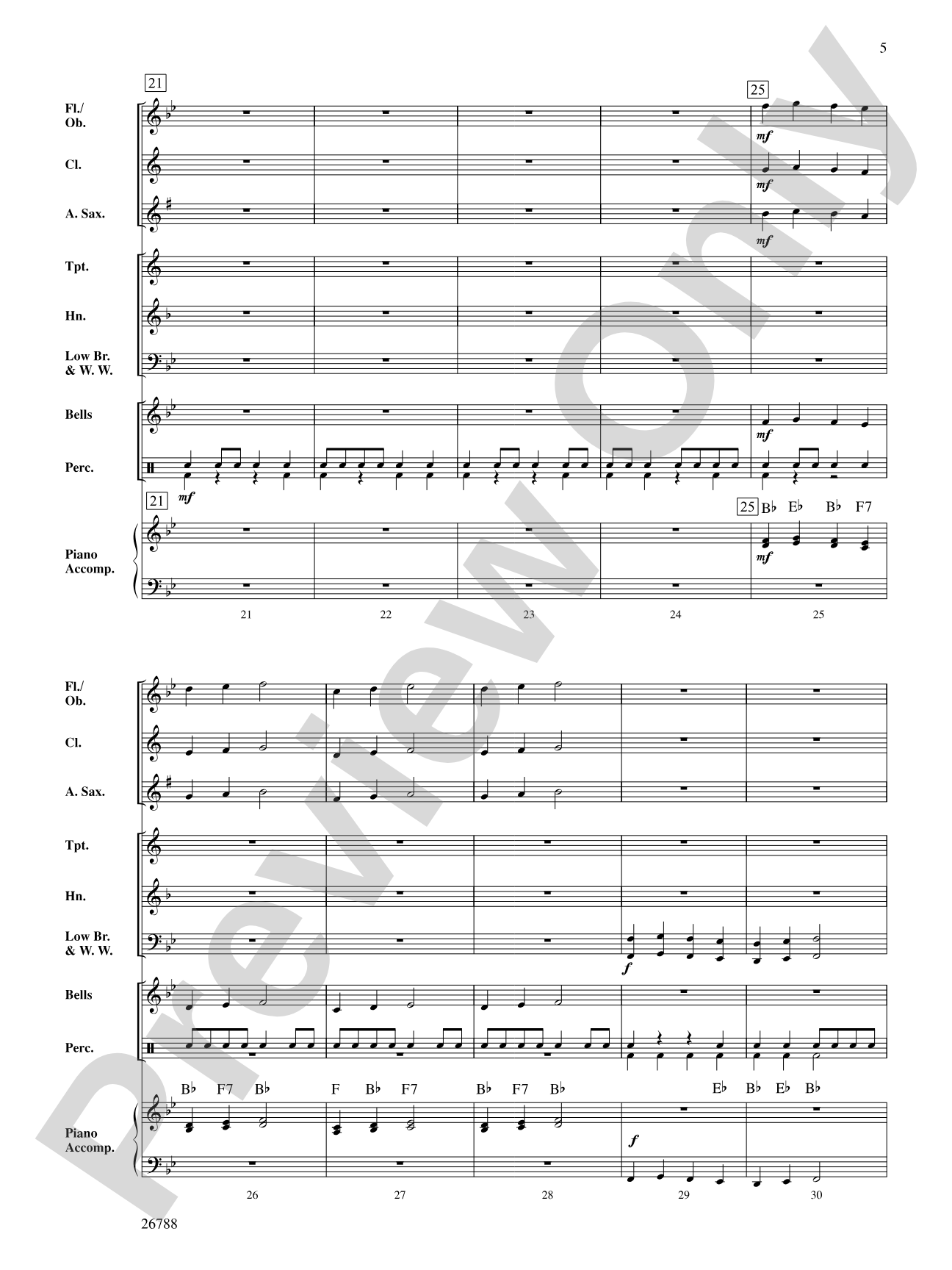 Two Bridges March: Concert Band Conductor Score & Parts