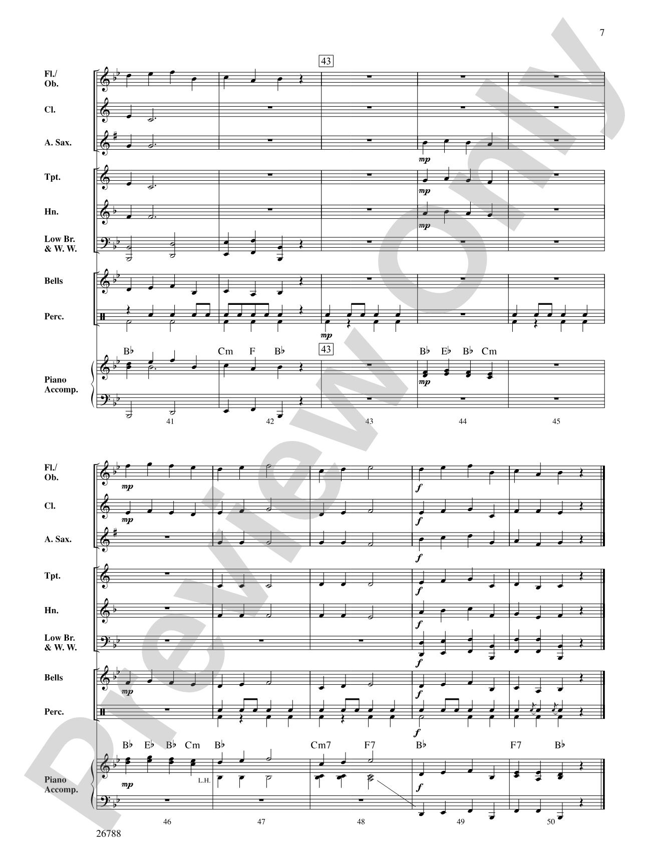 Two Bridges March: Concert Band Conductor Score & Parts