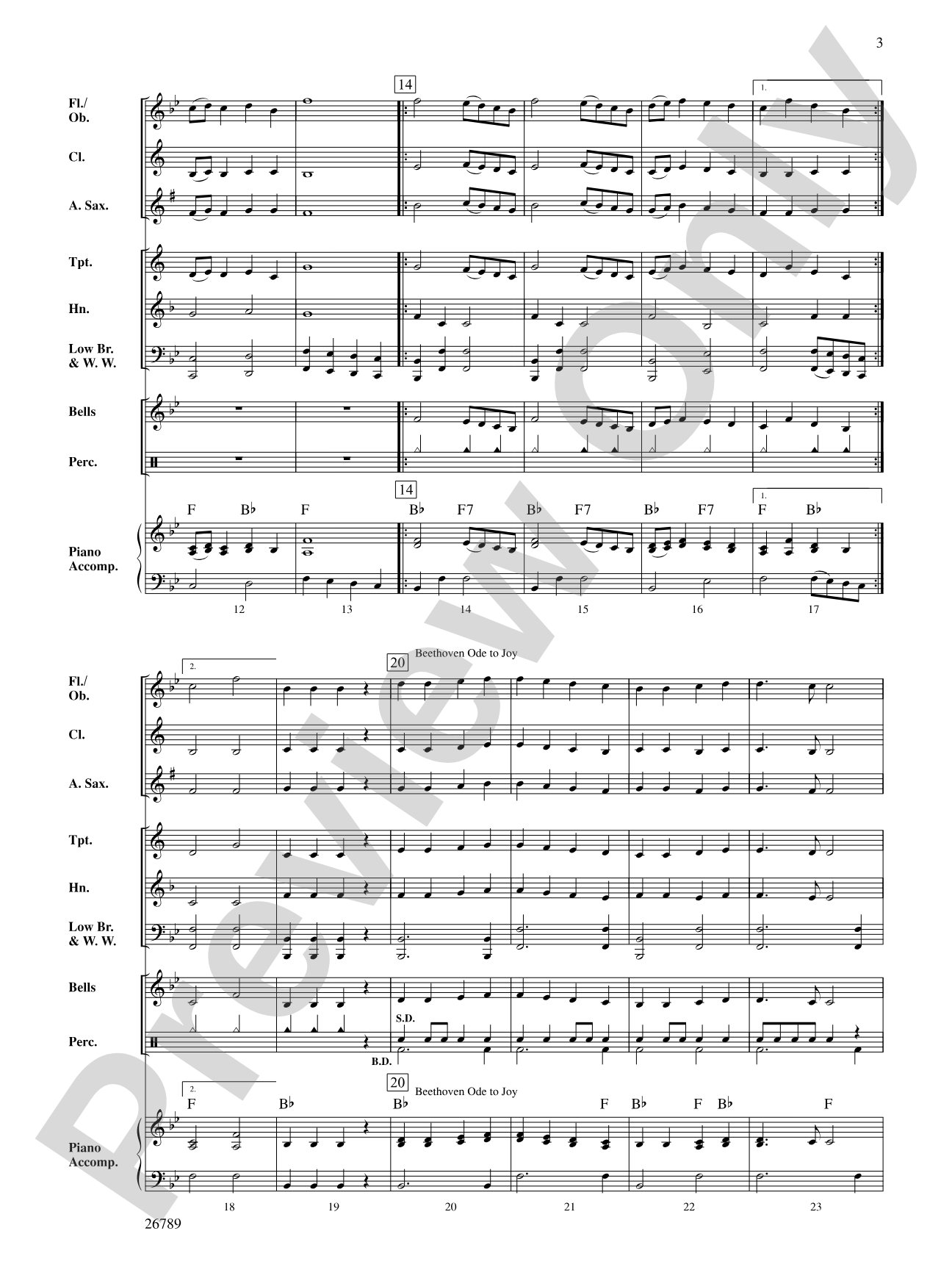 The Big Three: Concert Band Conductor Score & Parts