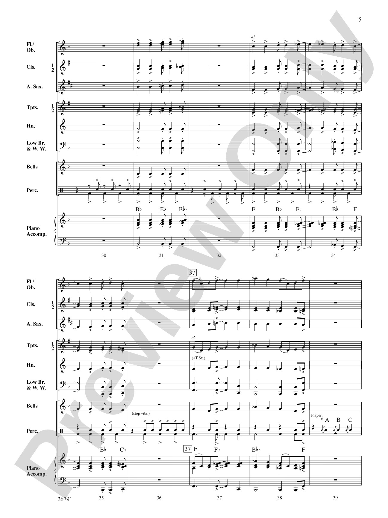 No Drummer Left Behind: Concert Band Conductor Score & Parts