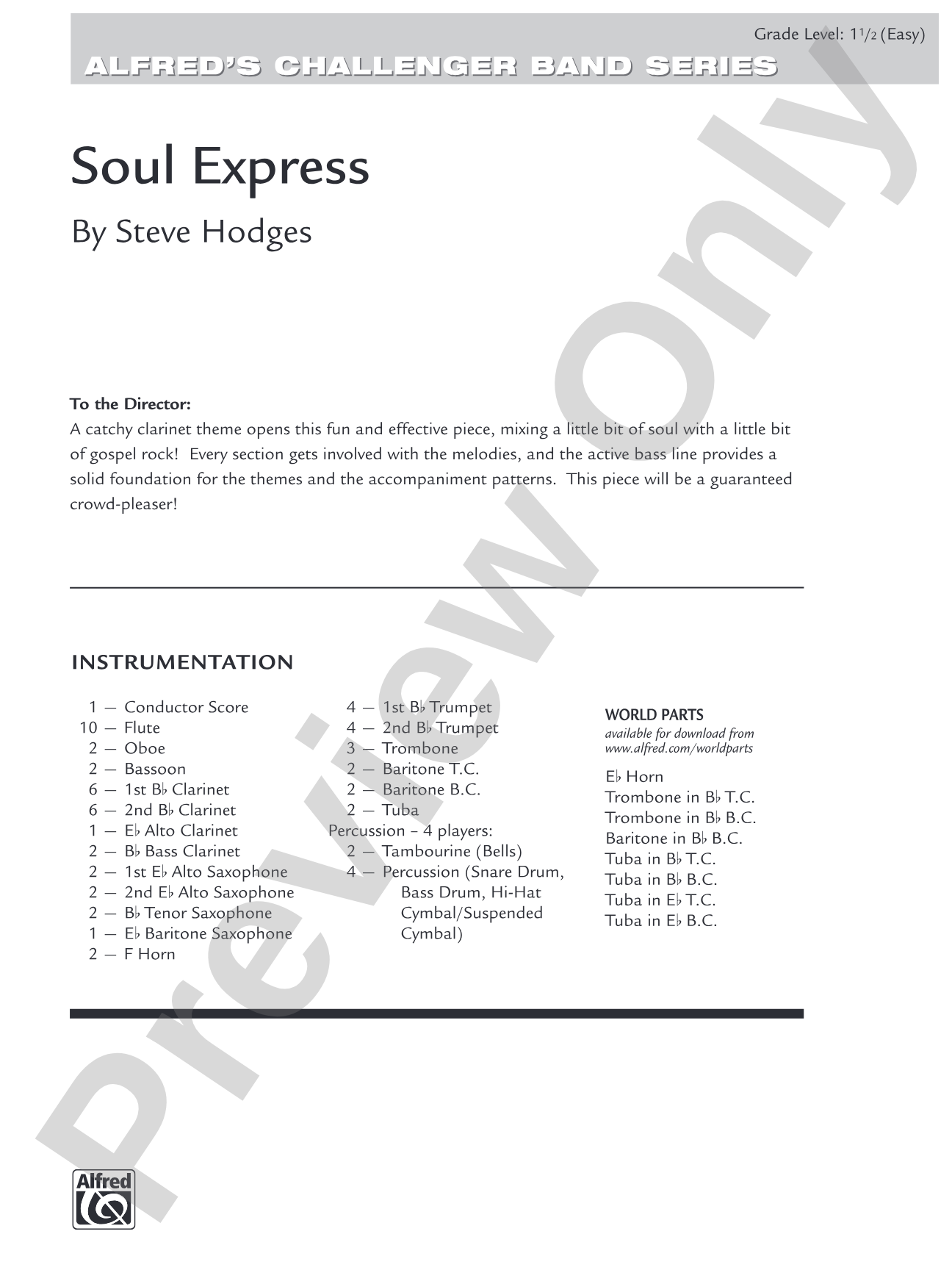 Soul Express: Concert Band Conductor Score & Parts
