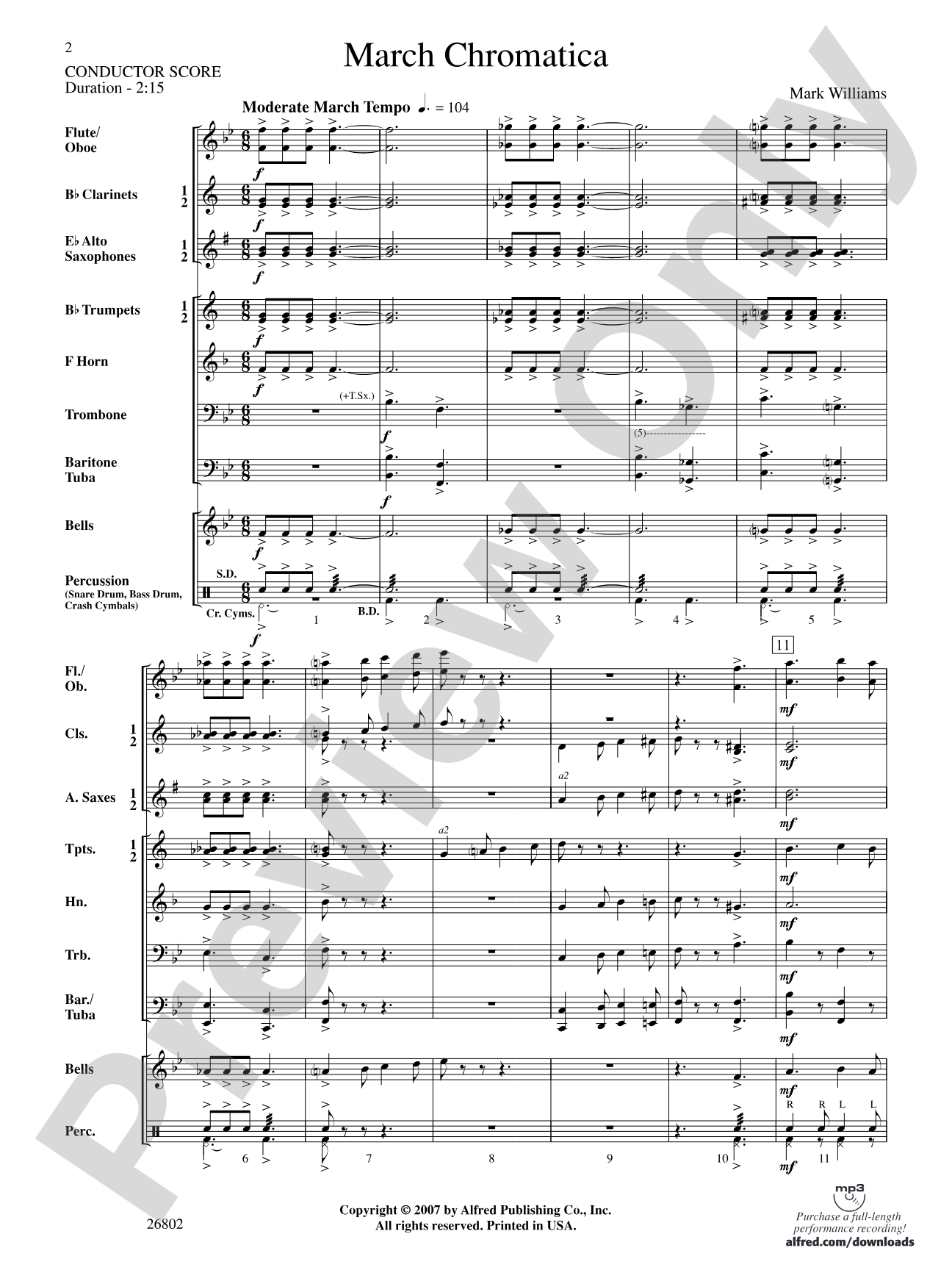 March Chromatica: Concert Band Conductor Score & Parts
