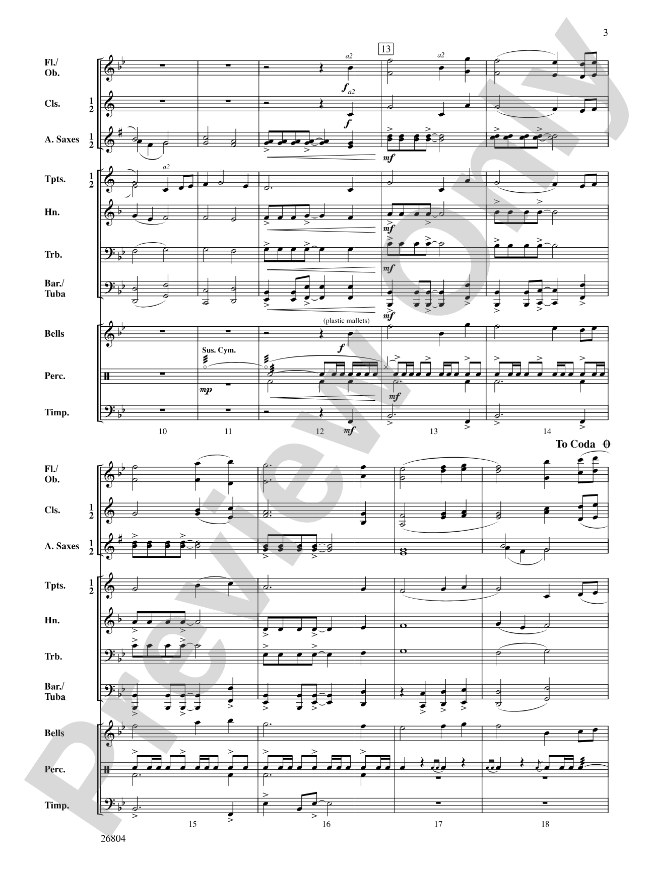 Sugar Creek Overture: Concert Band Conductor Score & Parts