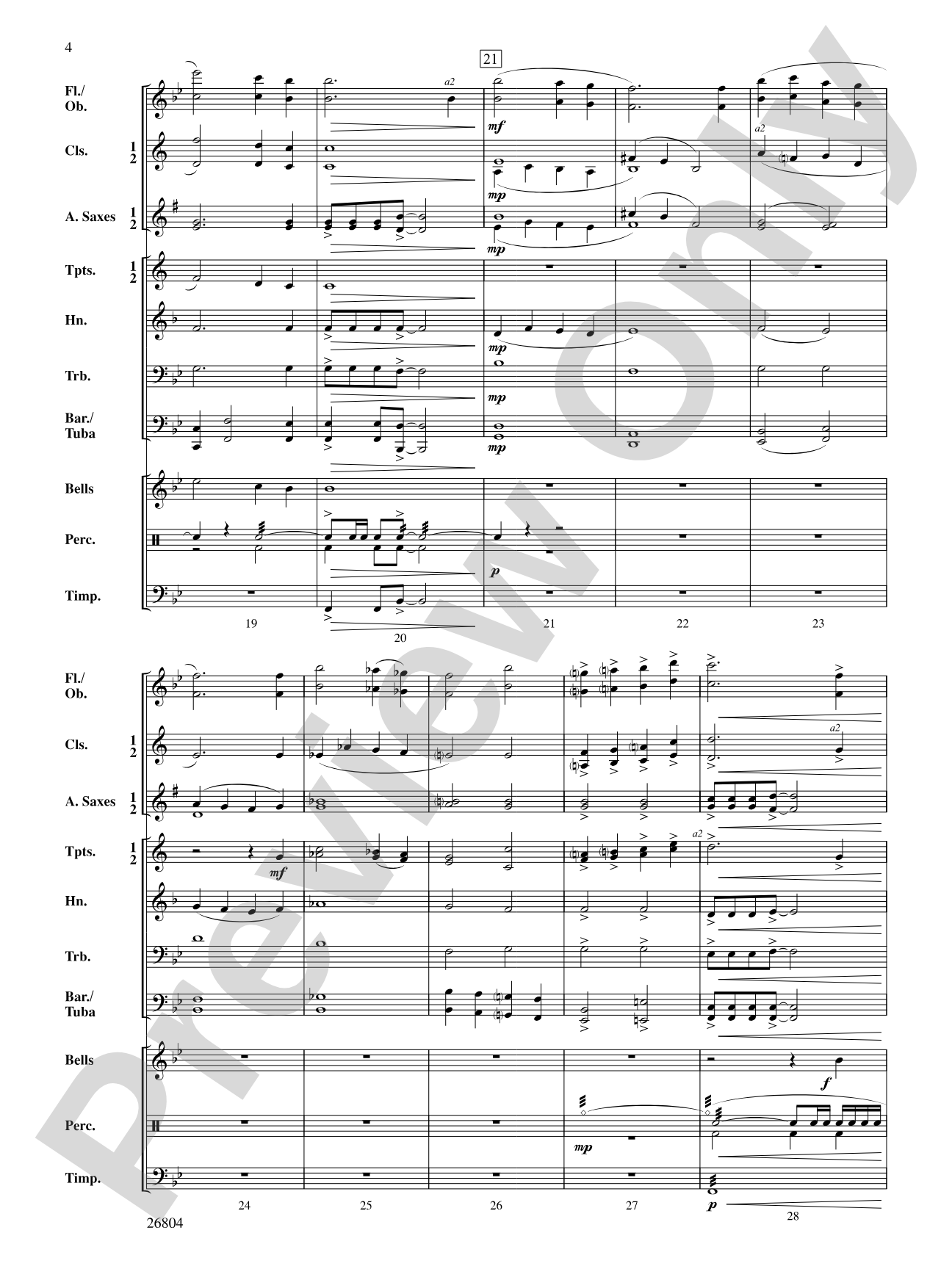 Sugar Creek Overture: Concert Band Conductor Score & Parts