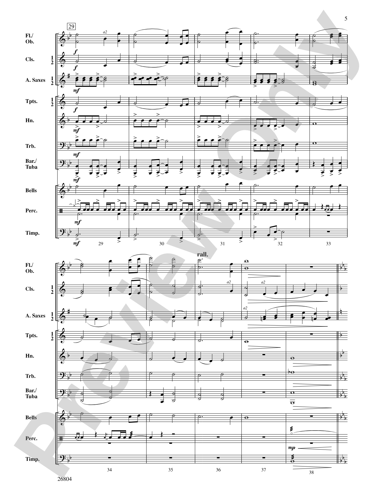 Sugar Creek Overture: Concert Band Conductor Score & Parts