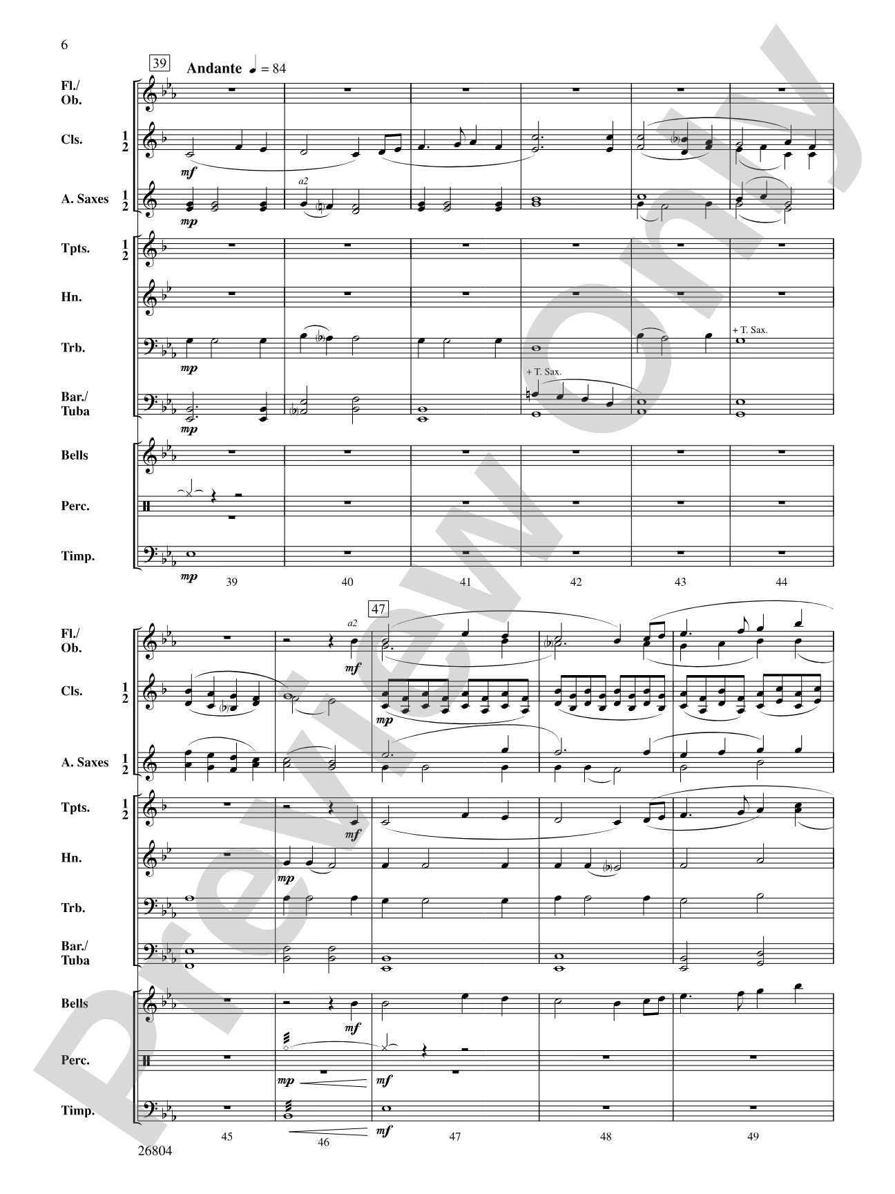 Sugar Creek Overture: Concert Band Conductor Score & Parts