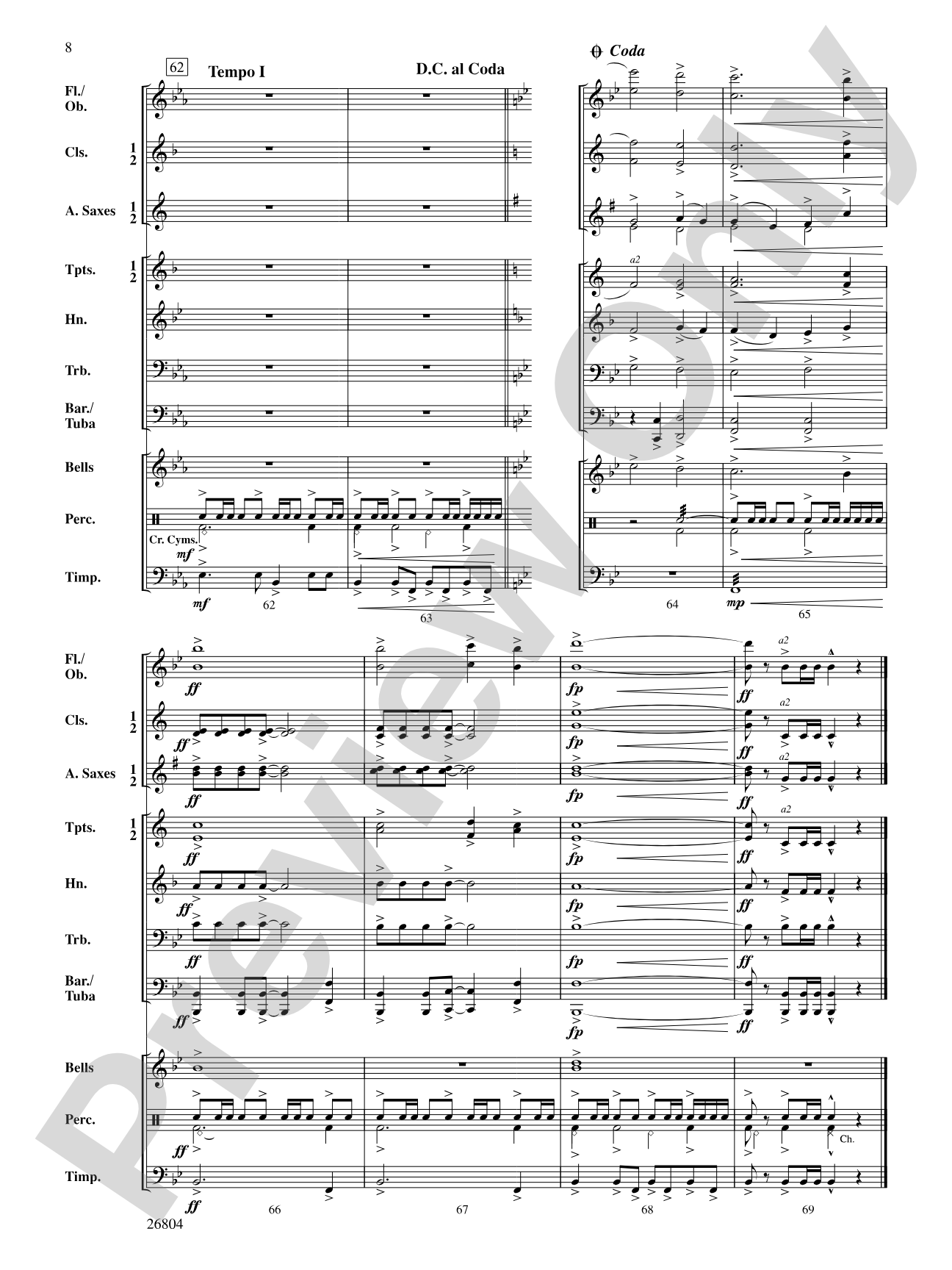 Sugar Creek Overture: Concert Band Conductor Score & Parts