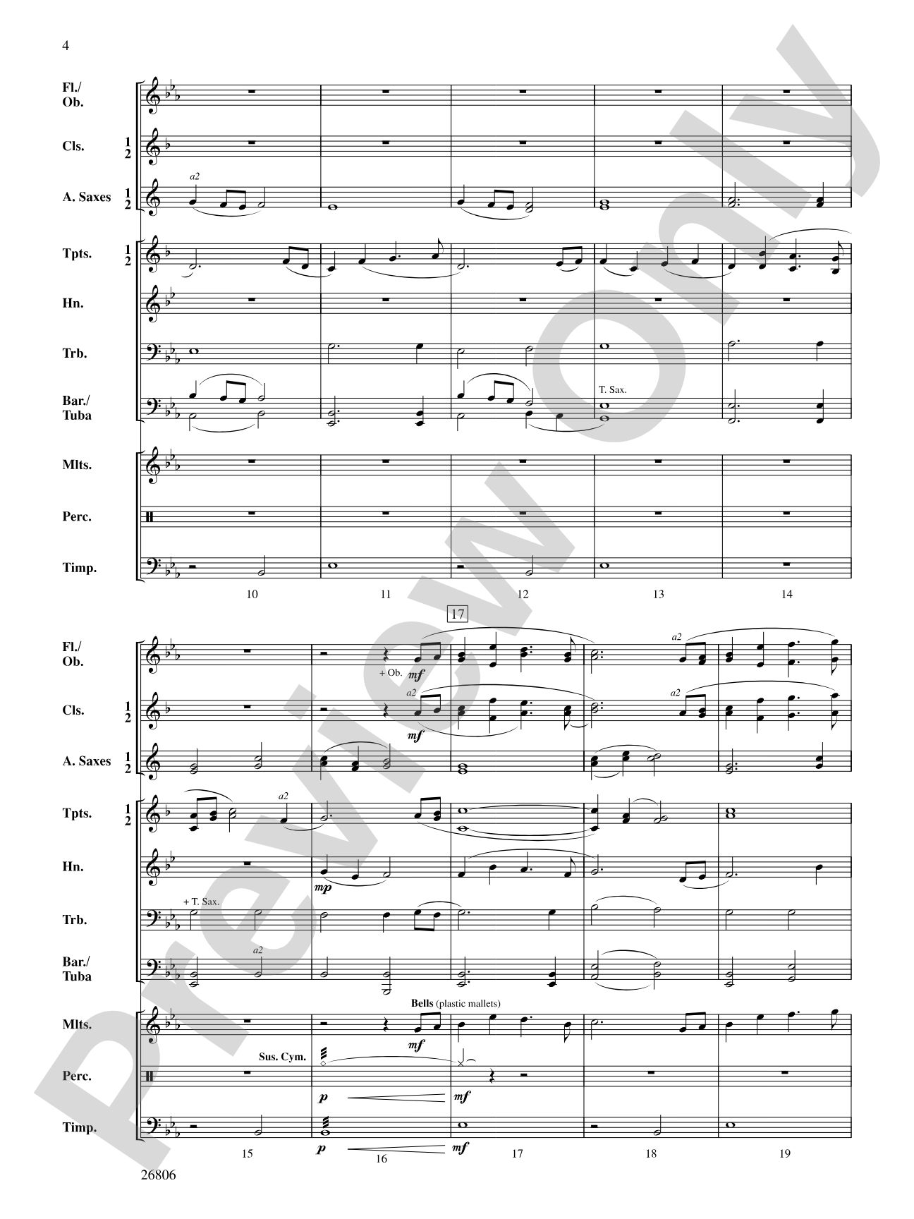 There Will Come Soft Rains: Concert Band Conductor Score & Parts
