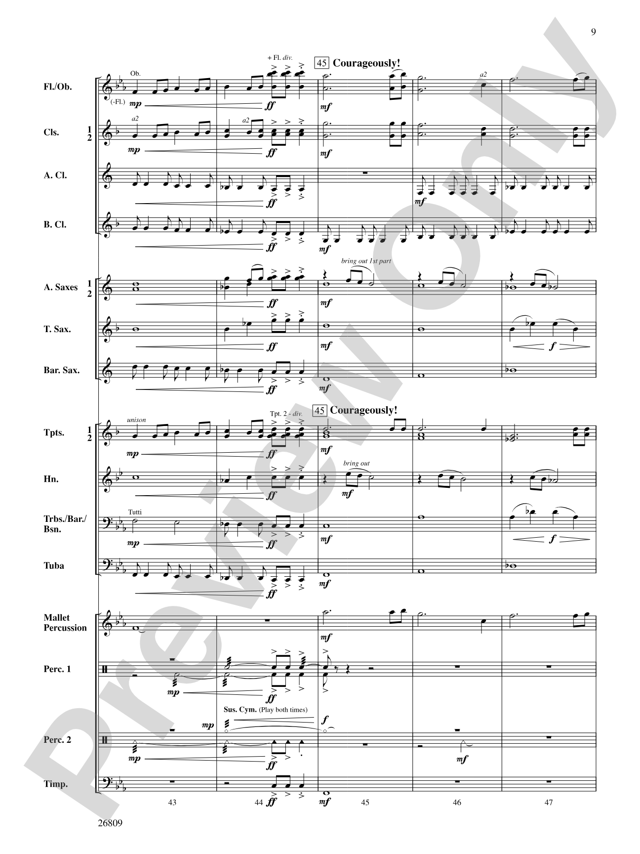 The Escape of the Shadow Men: Concert Band Conductor Score & Parts
