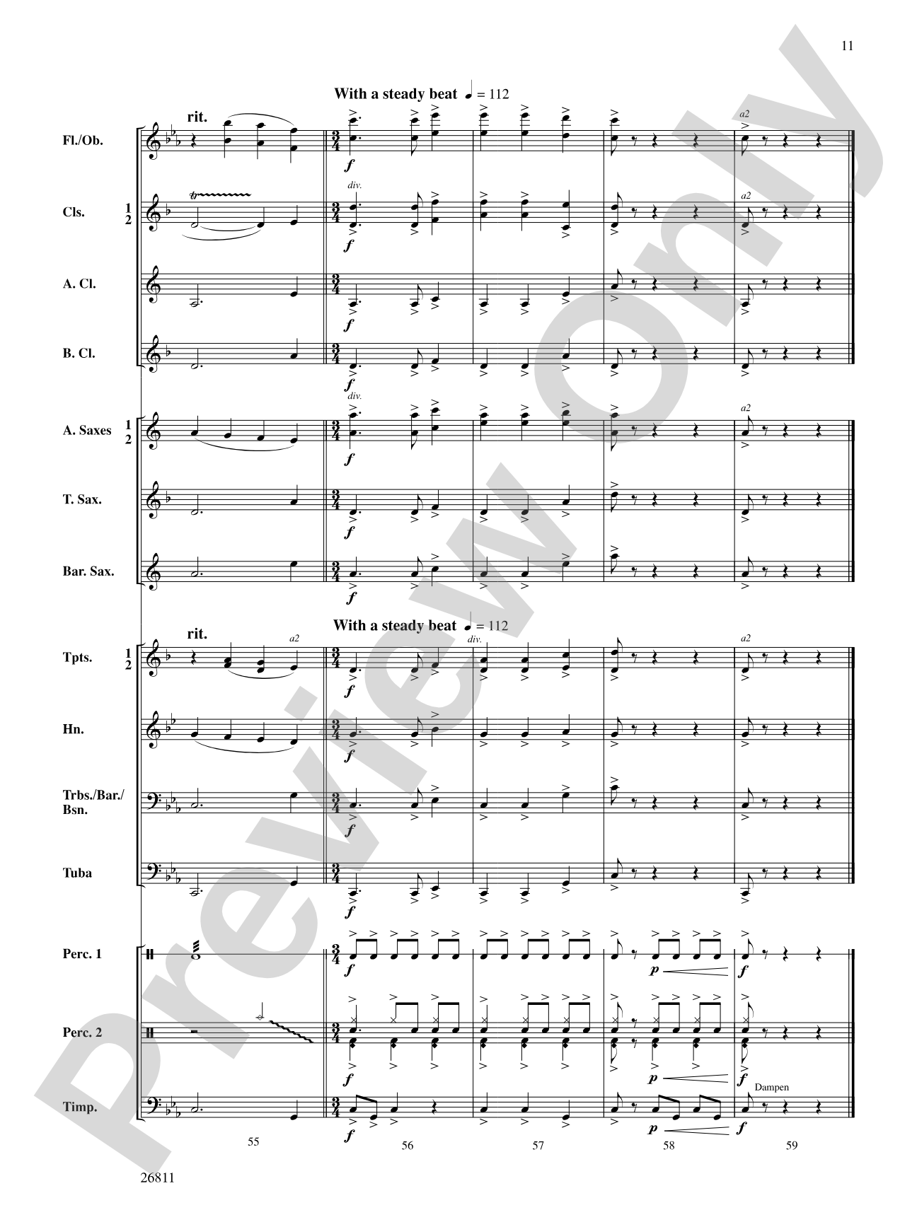 Mysteries of the Kalahari: Concert Band Conductor Score & Parts