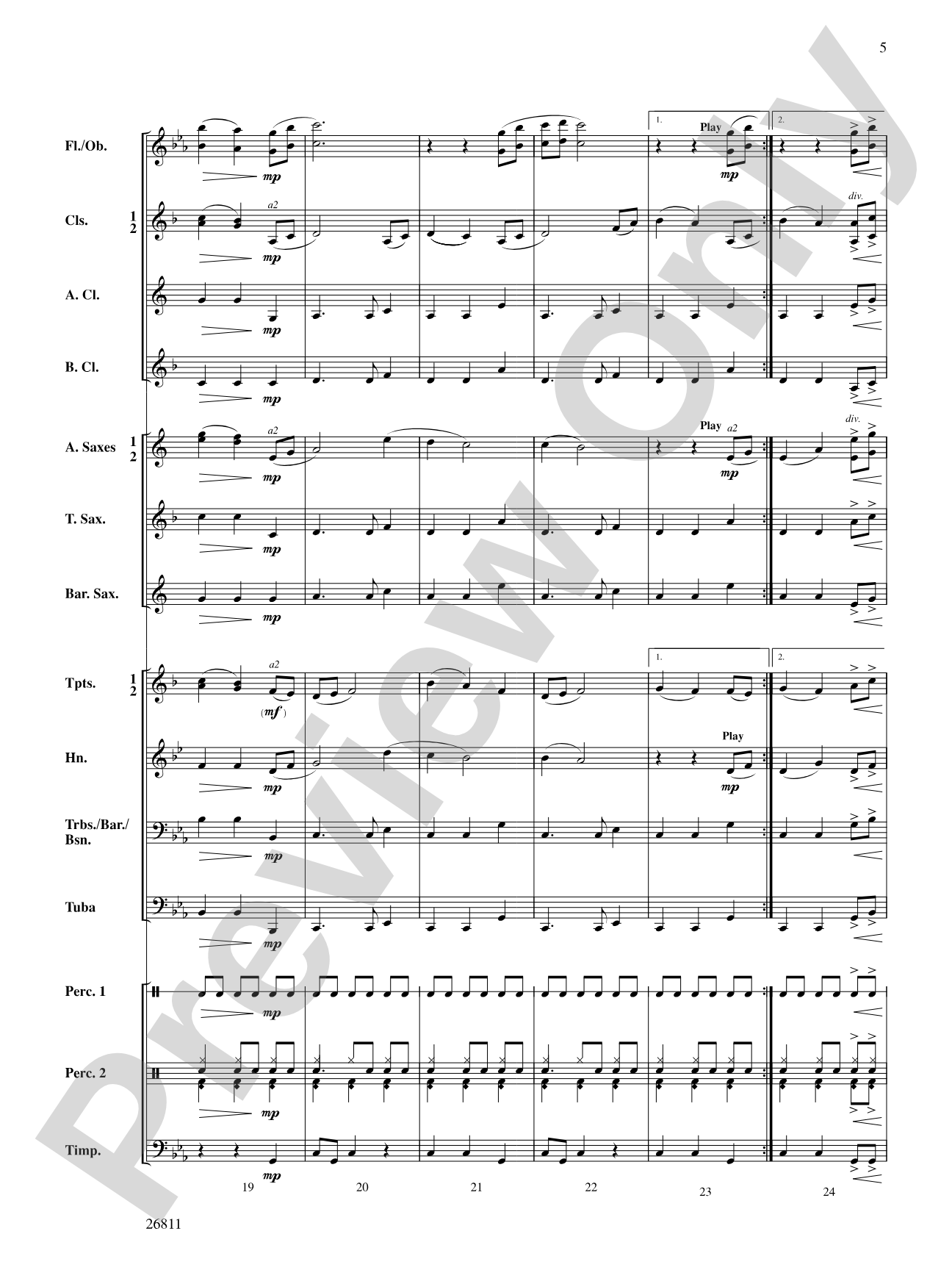 Mysteries of the Kalahari: Concert Band Conductor Score & Parts
