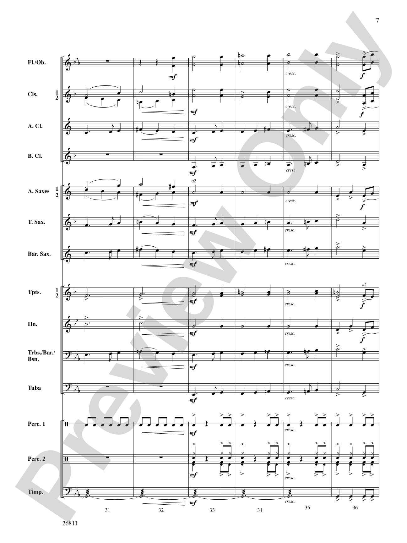 Mysteries of the Kalahari: Concert Band Conductor Score & Parts