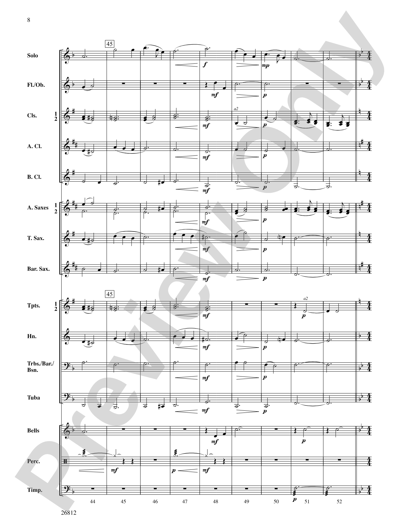 Three Carols for a Celebration: Concert Band Conductor Score & Parts