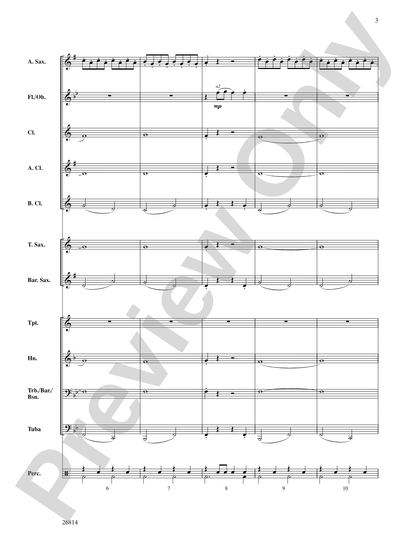 Alto Sax Marmalade: Concert Band Conductor Score & Parts