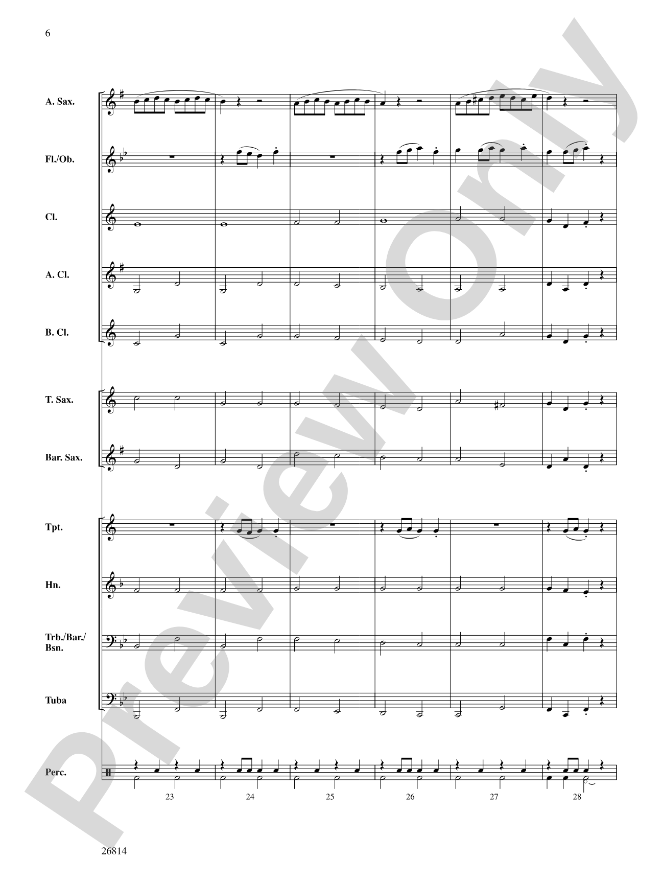 Alto Sax Marmalade: Concert Band Conductor Score & Parts