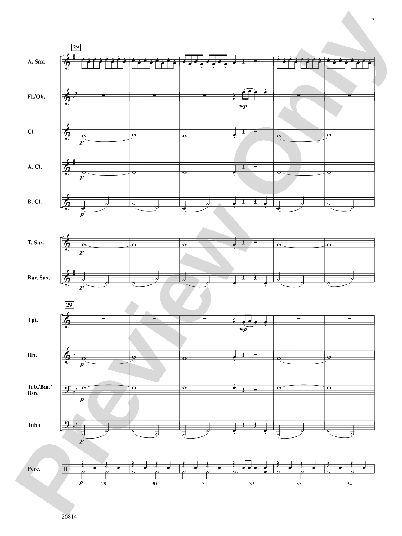 Alto Sax Marmalade: Concert Band Conductor Score & Parts