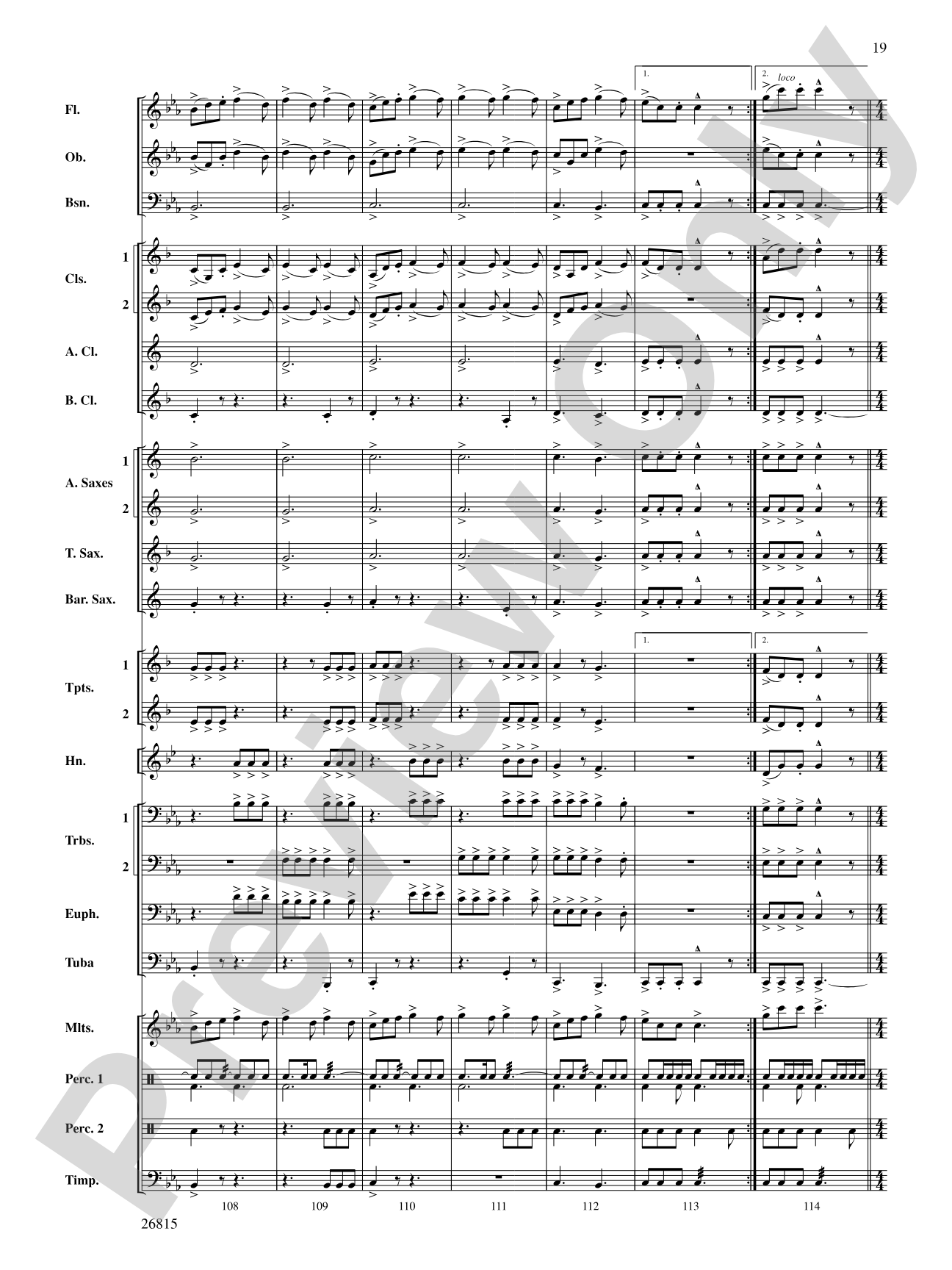 The Mystery of Duffy's Cut: Concert Band Conductor Score & Parts