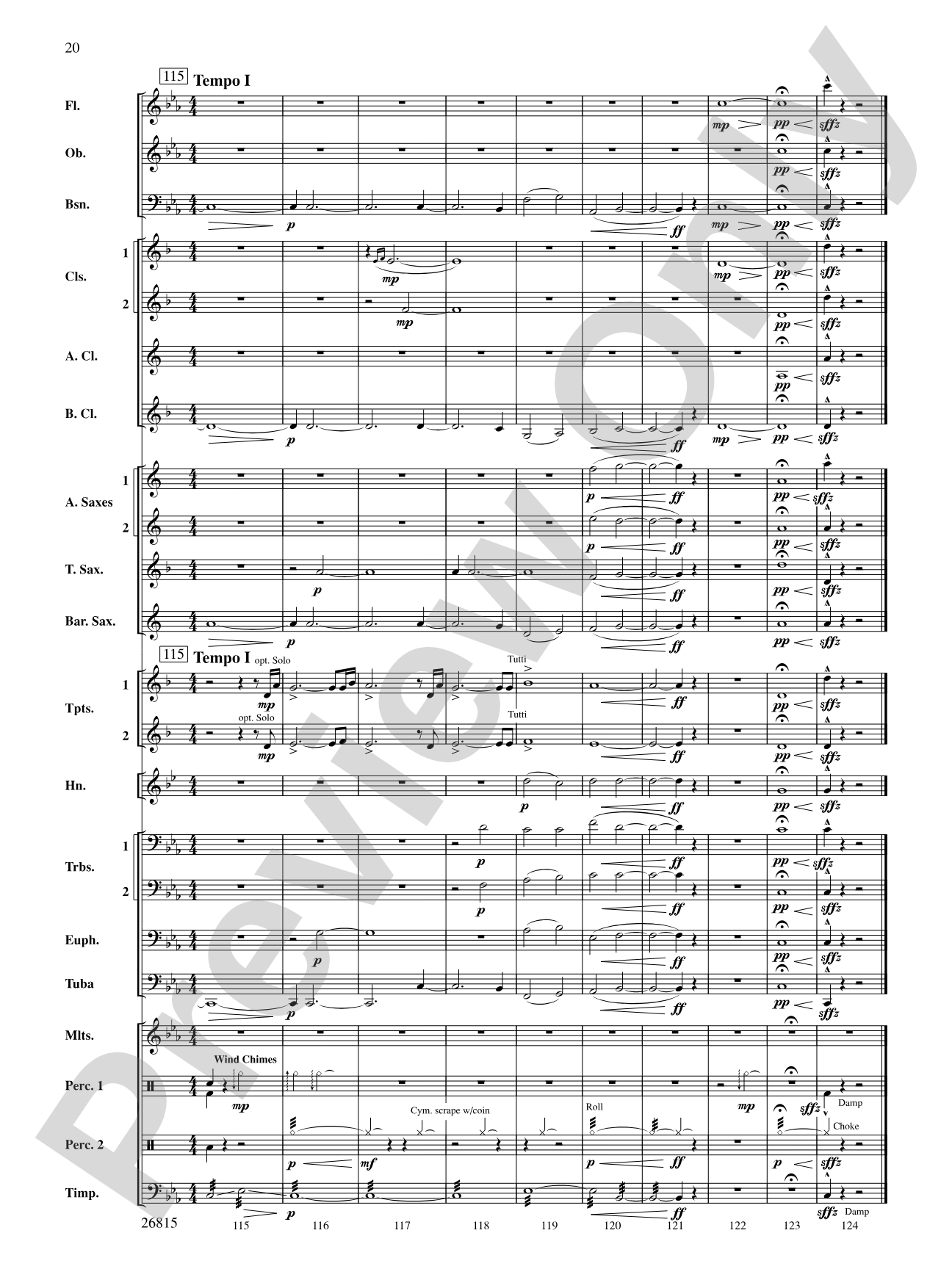 The Mystery of Duffy's Cut: Concert Band Conductor Score & Parts