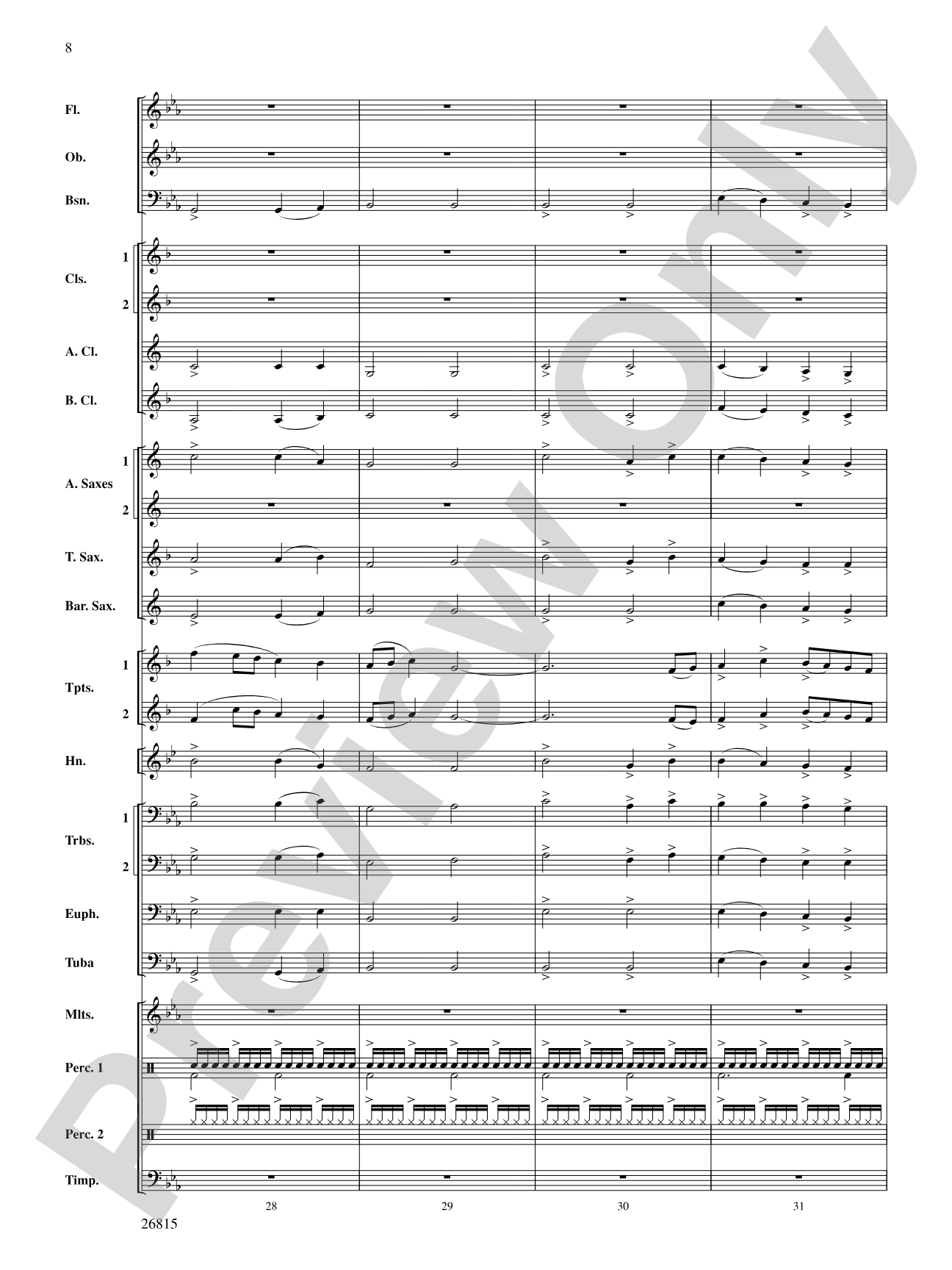 The Mystery of Duffy's Cut: Concert Band Conductor Score & Parts