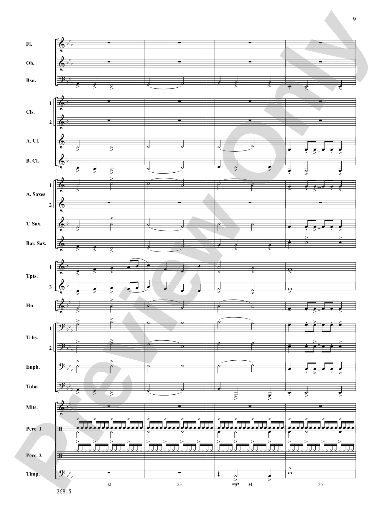 The Mystery of Duffy's Cut: Concert Band Conductor Score & Parts