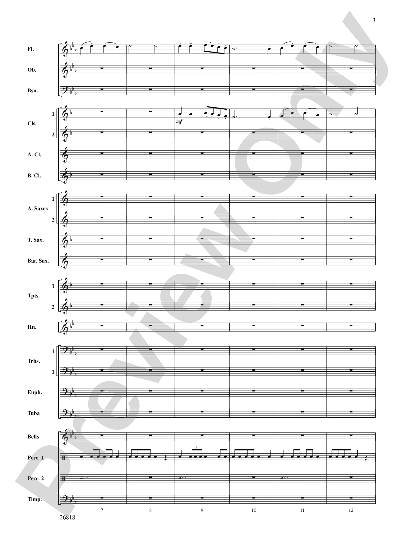 A Cambridge Carol: Concert Band Conductor Score & Parts