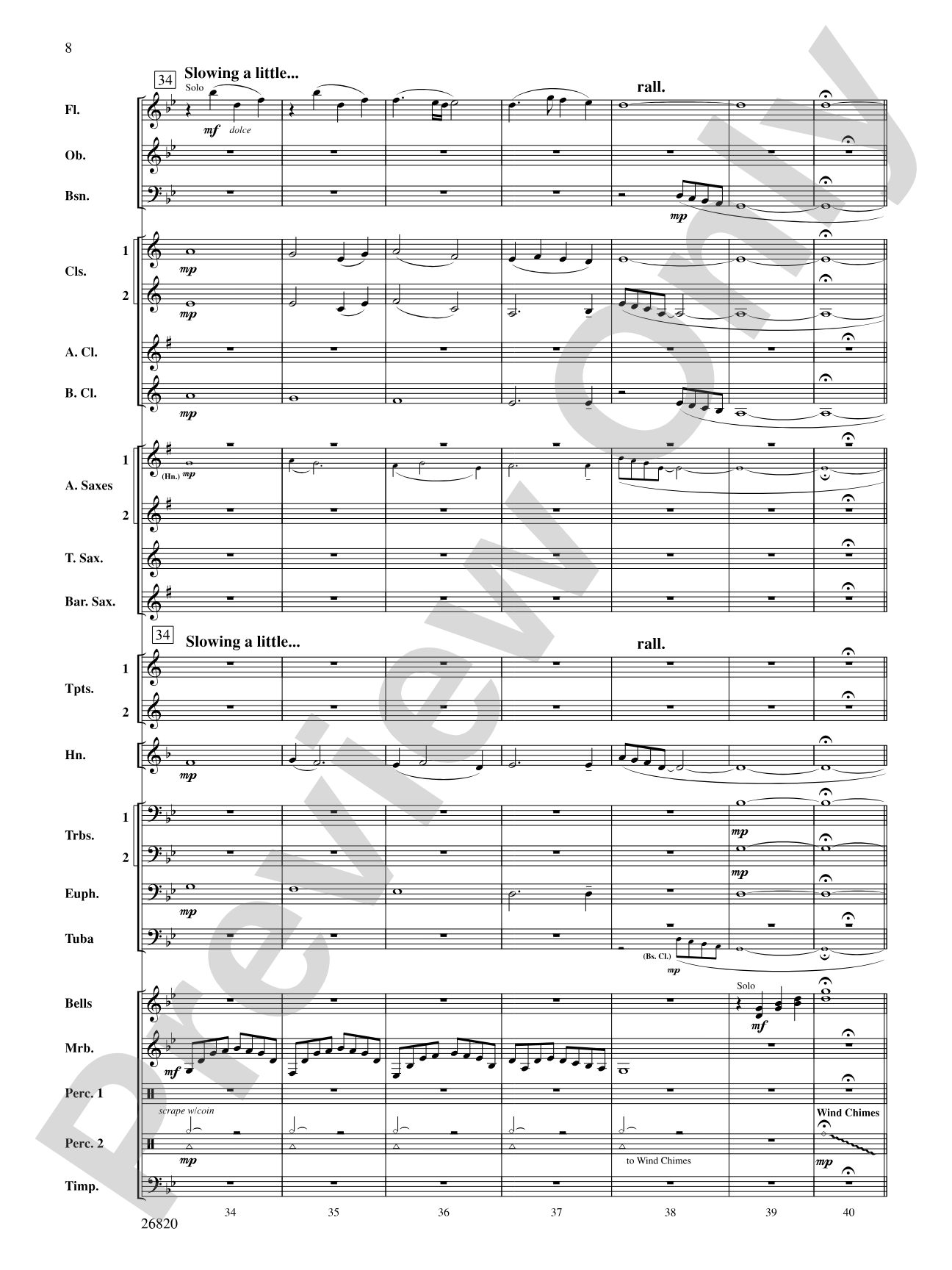 Reflection and Celebration: Concert Band Conductor Score & Parts