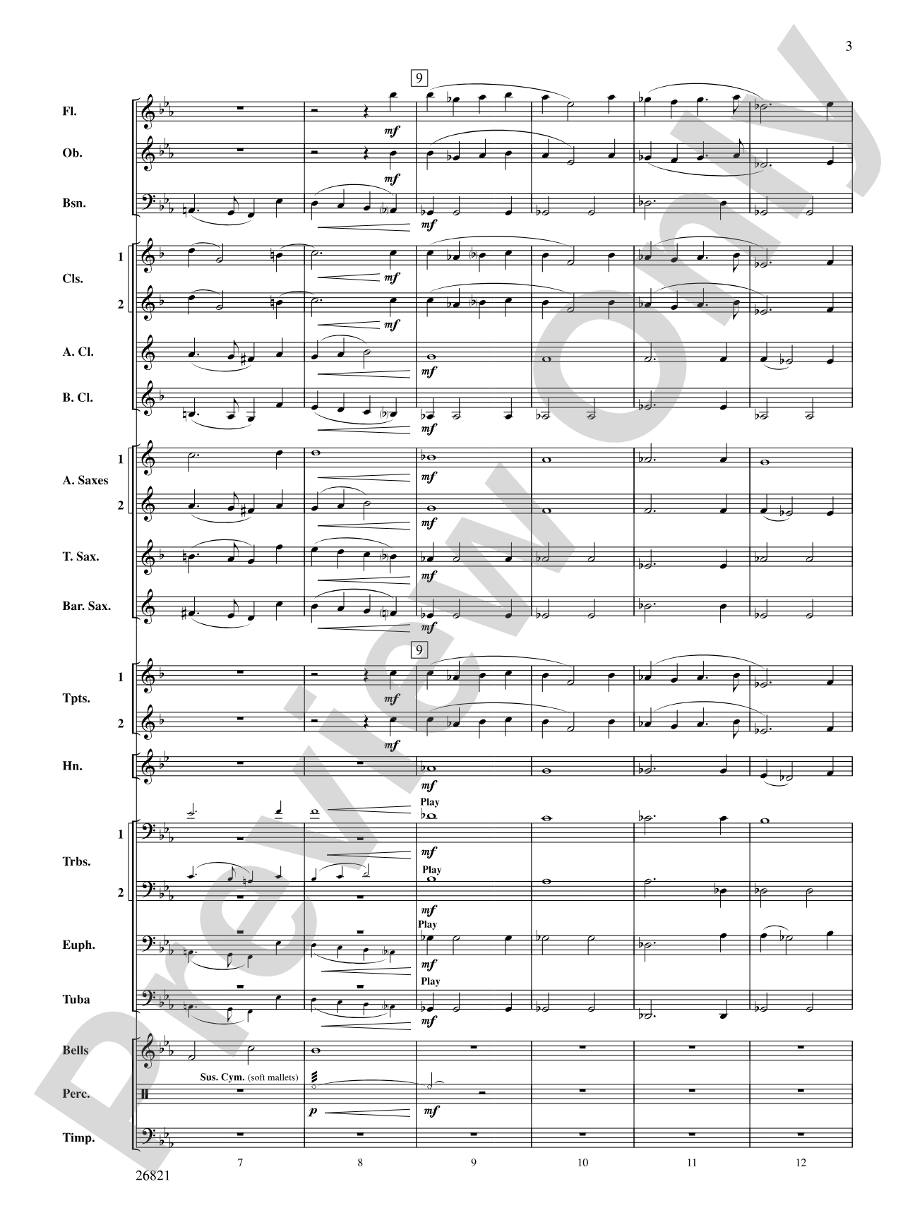 Aeolian Winds: Concert Band Conductor Score & Parts