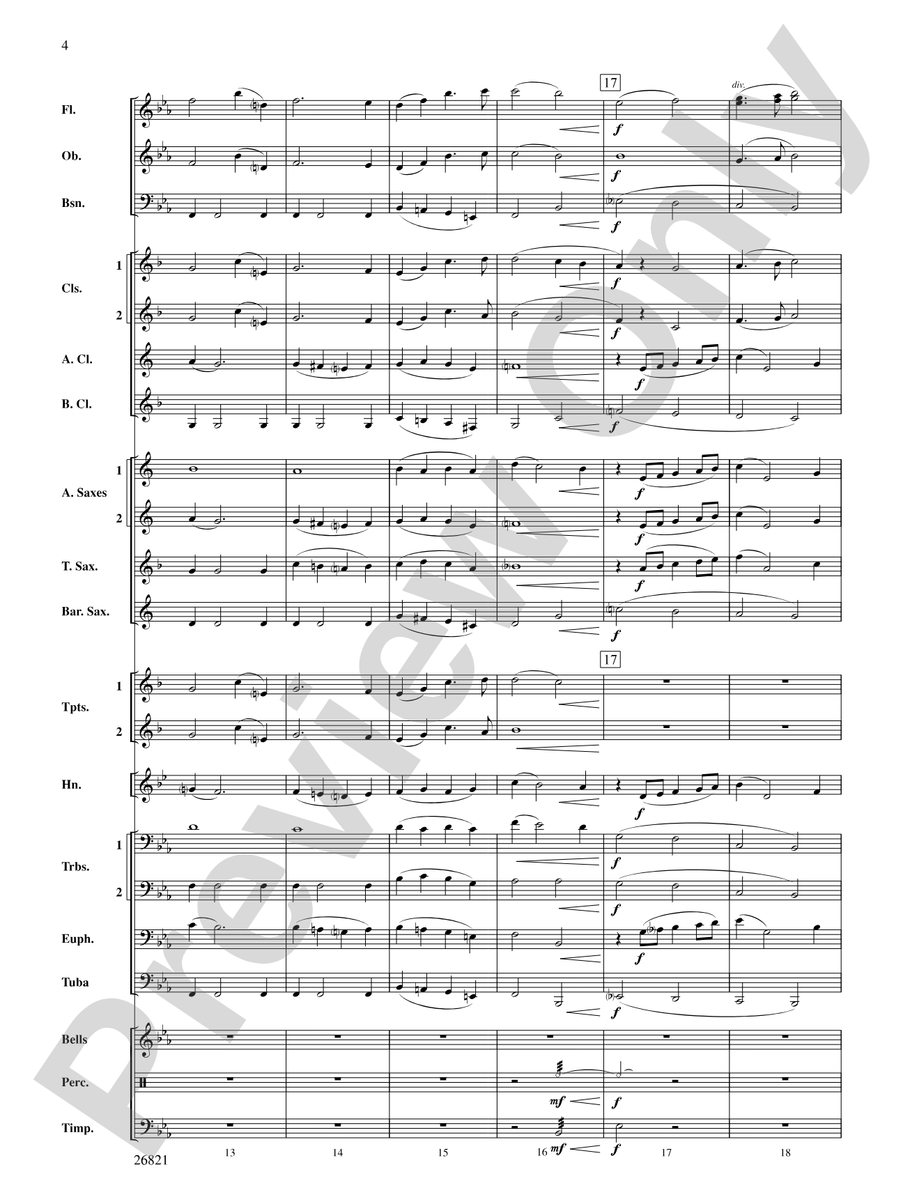 Aeolian Winds: Concert Band Conductor Score & Parts