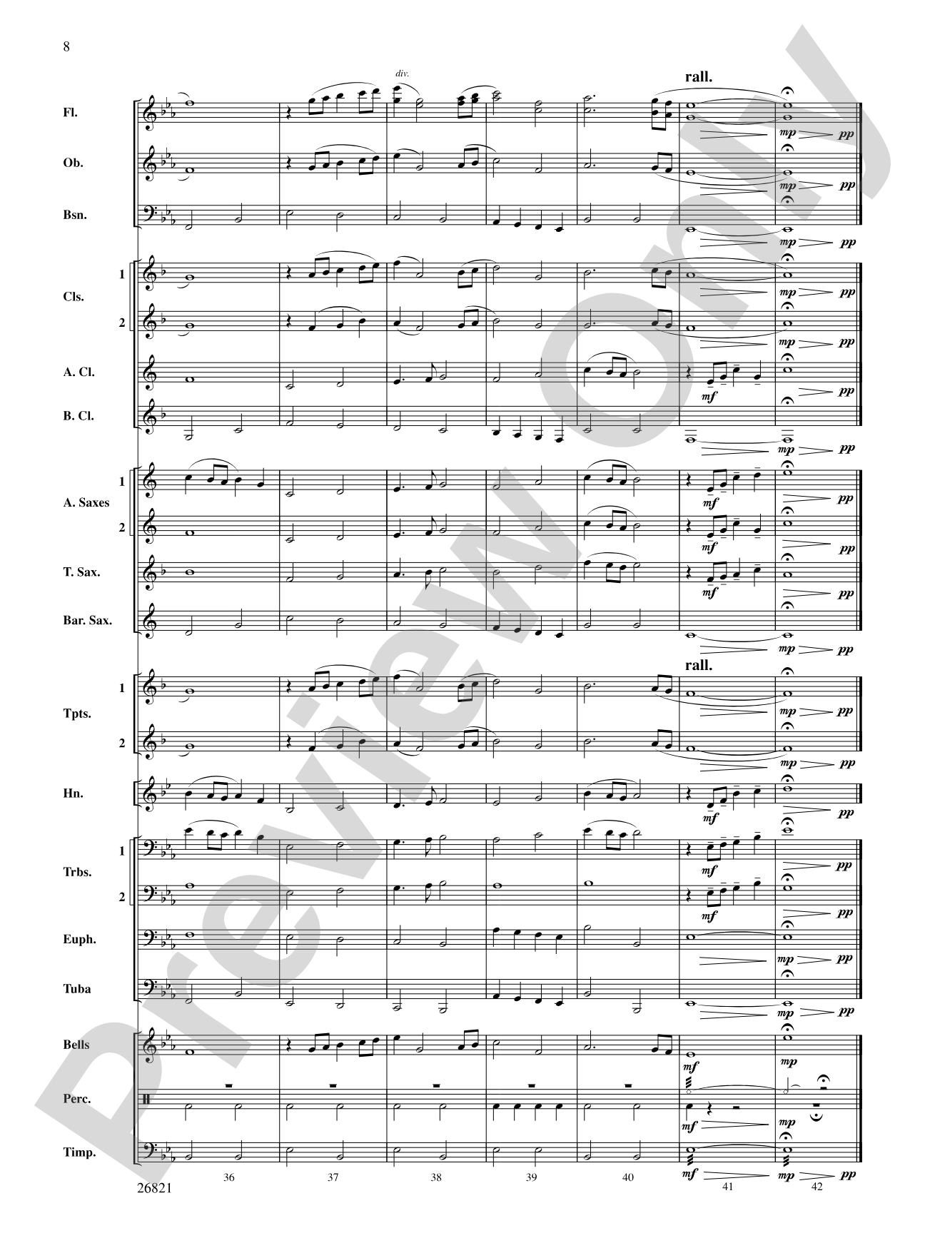 Aeolian Winds: Concert Band Conductor Score & Parts