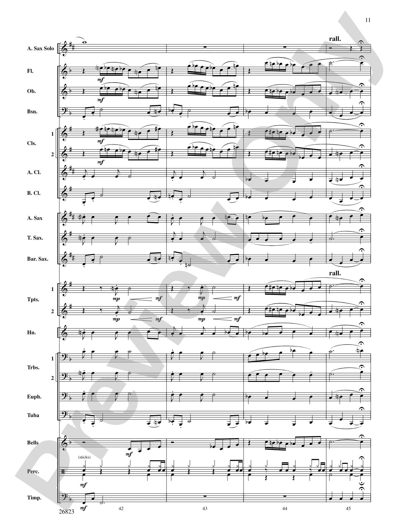 Bella Beach: Concert Band Conductor Score & Parts